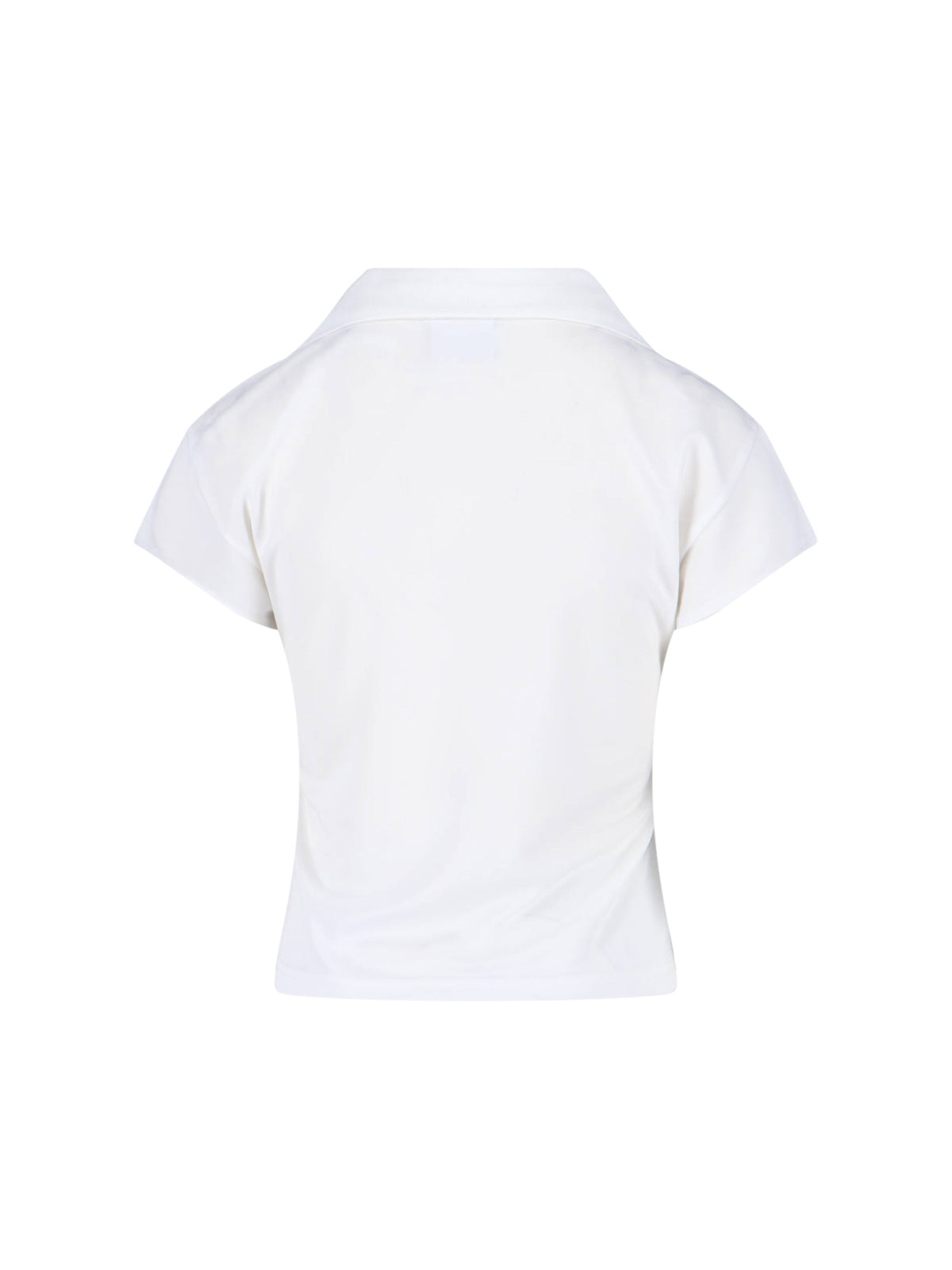 Koszula polo V-neck z logo – Biała
