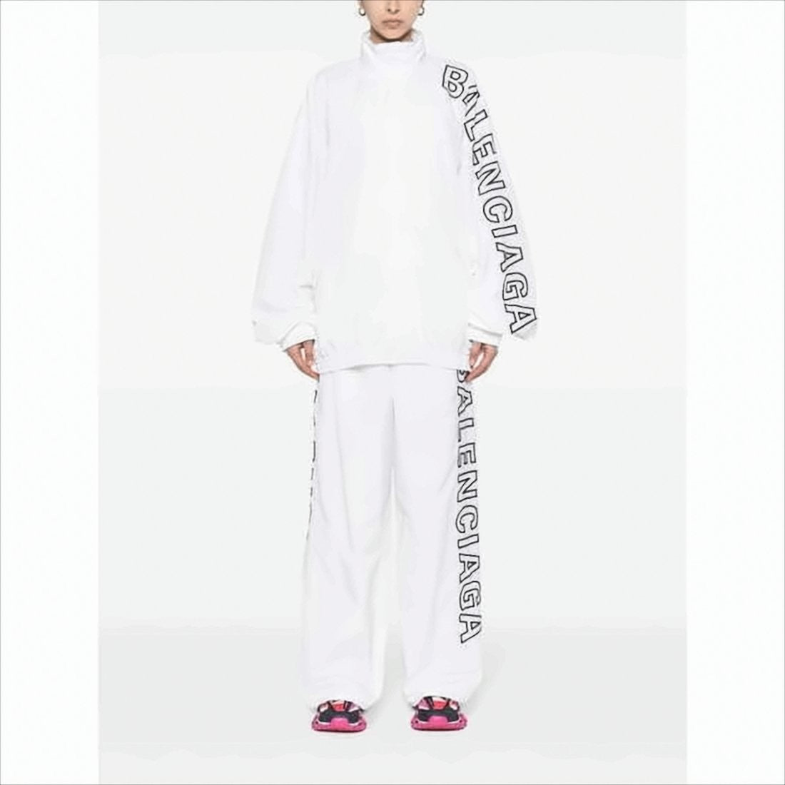 Lightweight White Jacket with High Collar