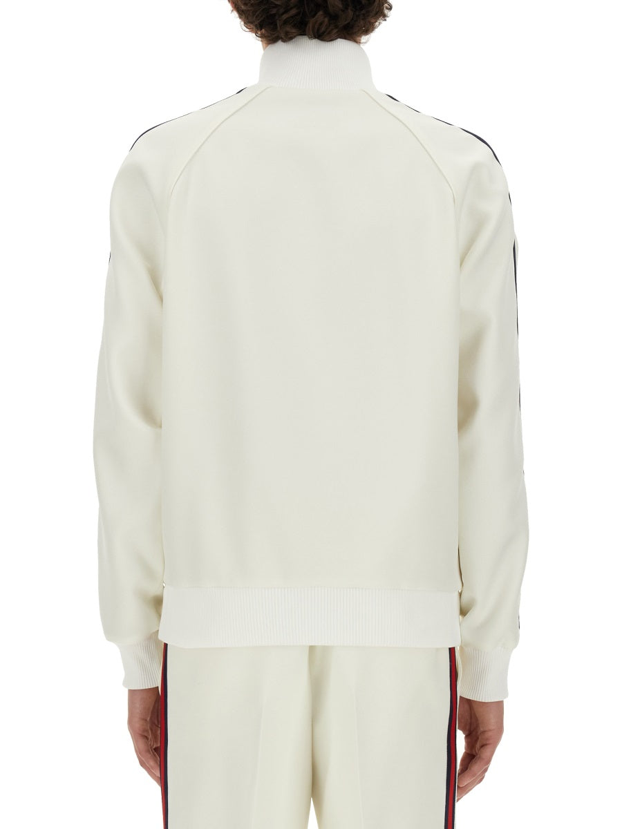 Zippered Jacket with High Collar in Streamlined Design