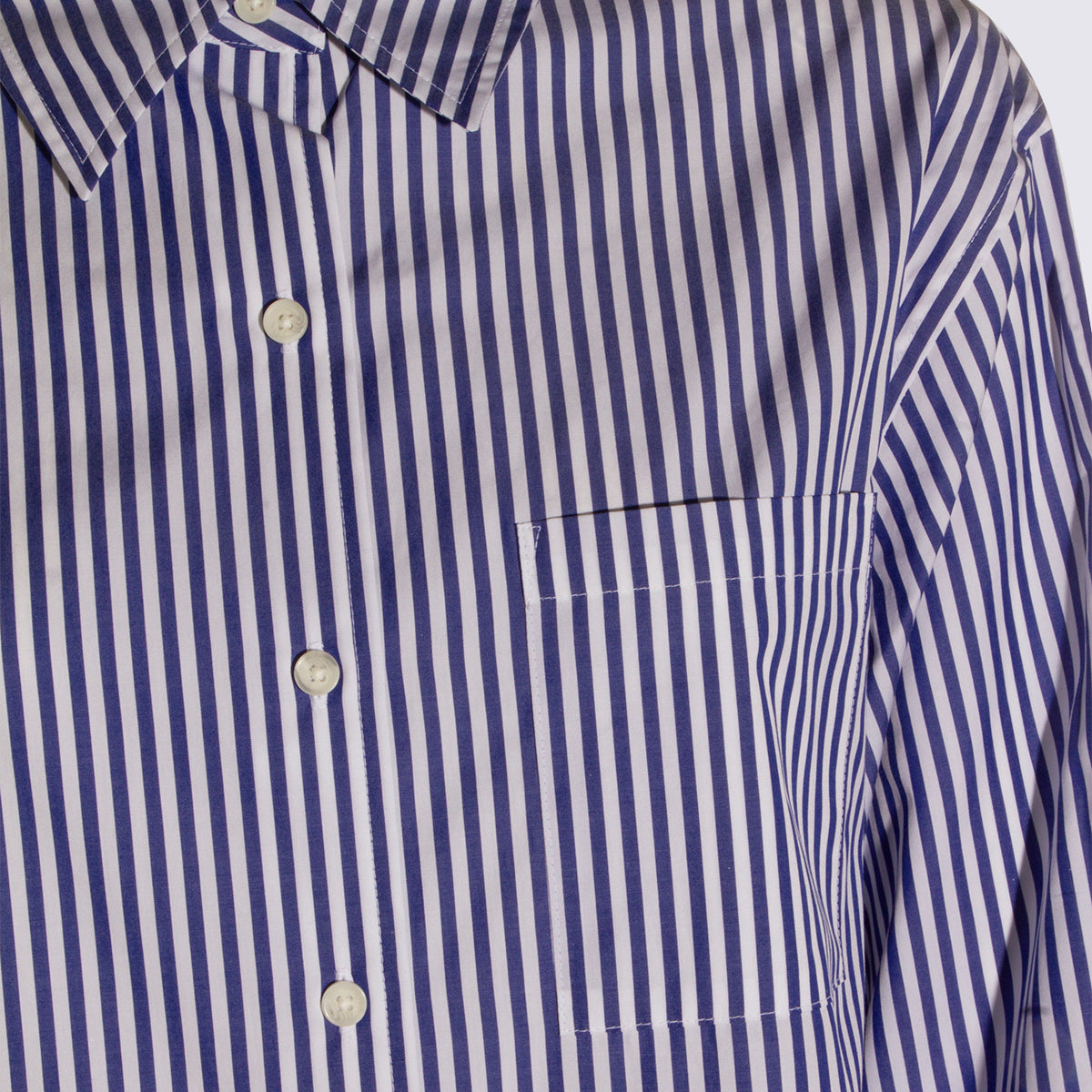 Classic Blue And White Striped Button-Down Shirt