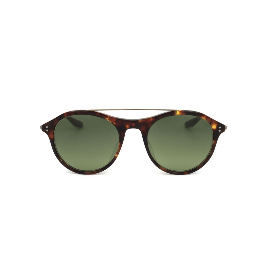 Bp0035 520mi Rounded Tortoiseshell Sunglasses with Metallic Temples