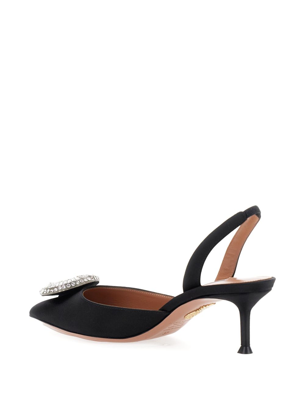 Pointed-Toe Pumps with Crystal Embellishment
