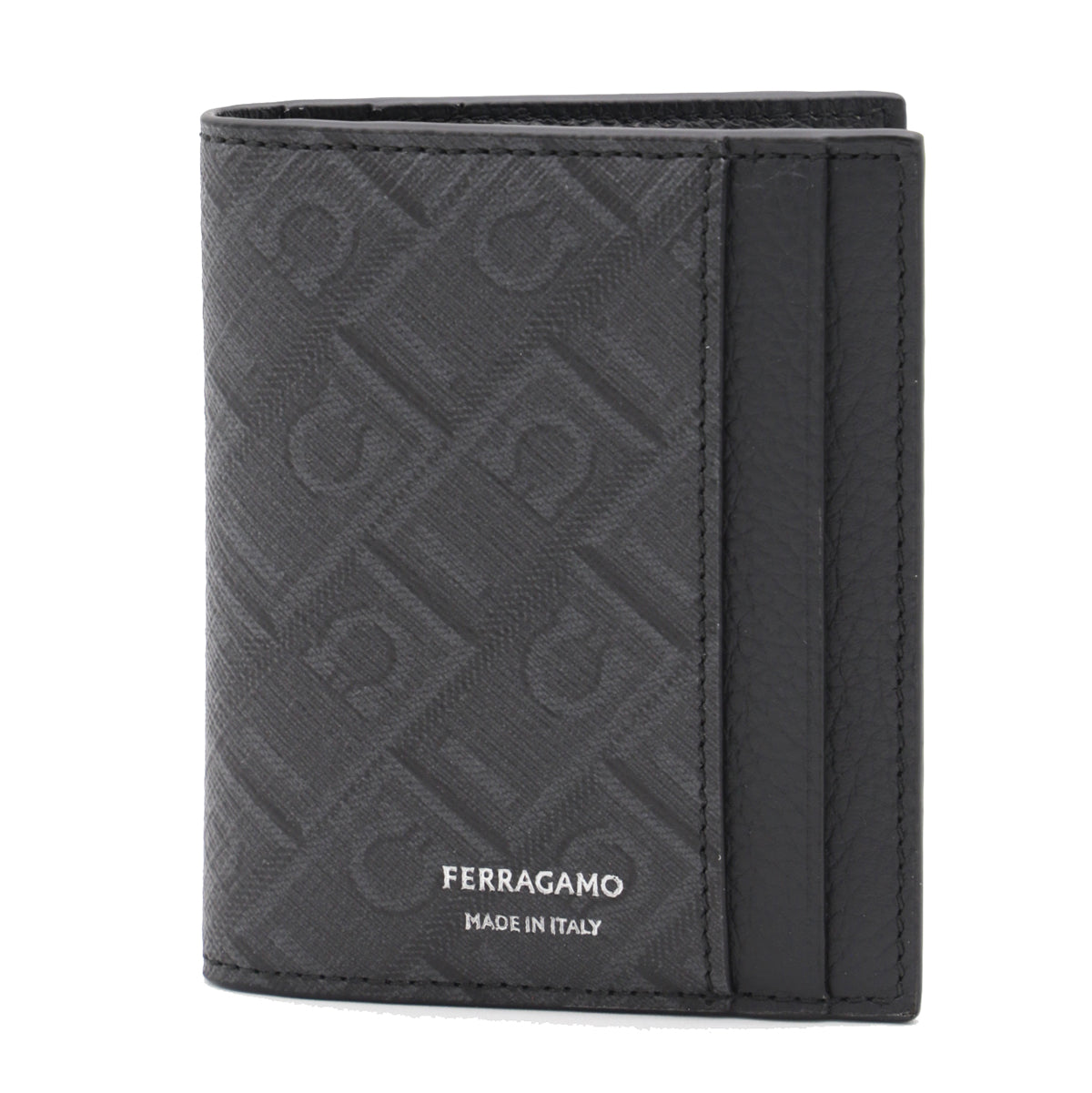 Bi-Fold Cardholder With Textured Logo Pattern