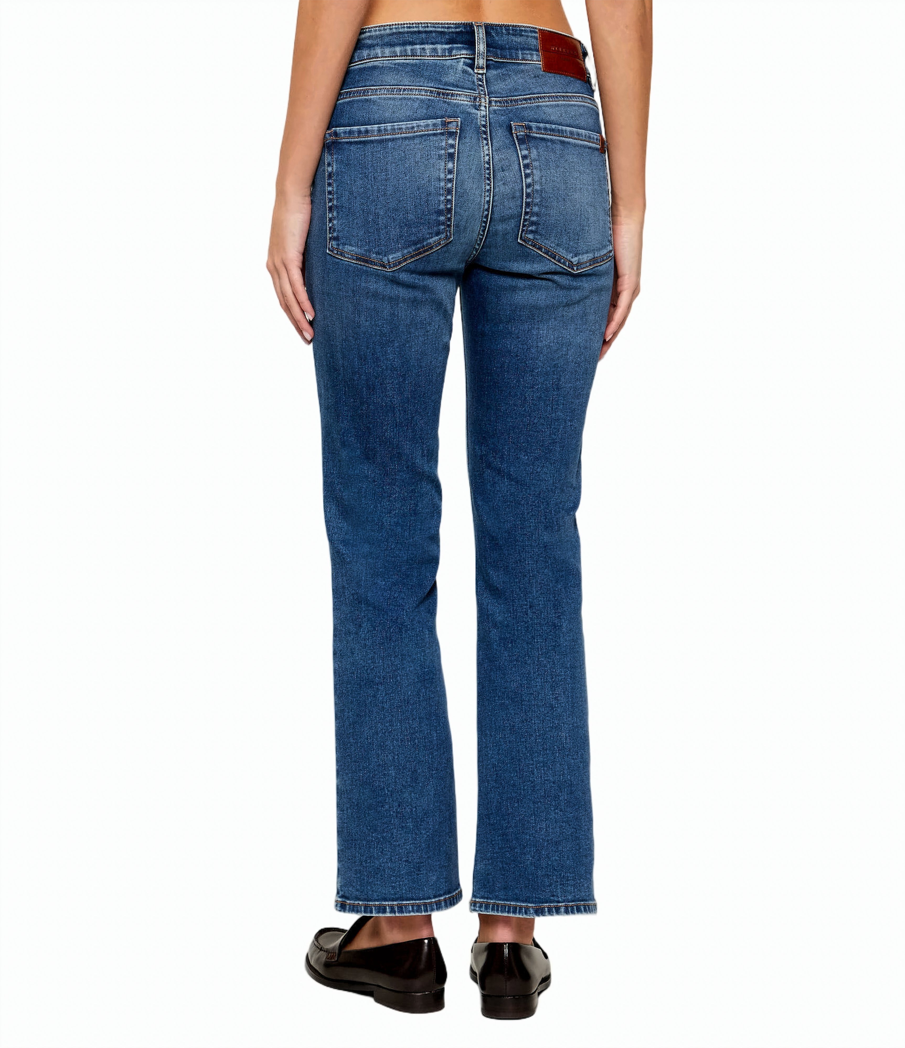 Stretch Cotton Cropped Denim Jeans