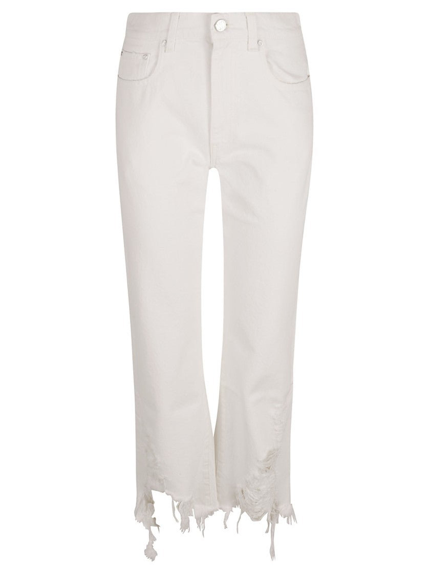 Relaxed Fit Jeans With Unique Frayed Hem
