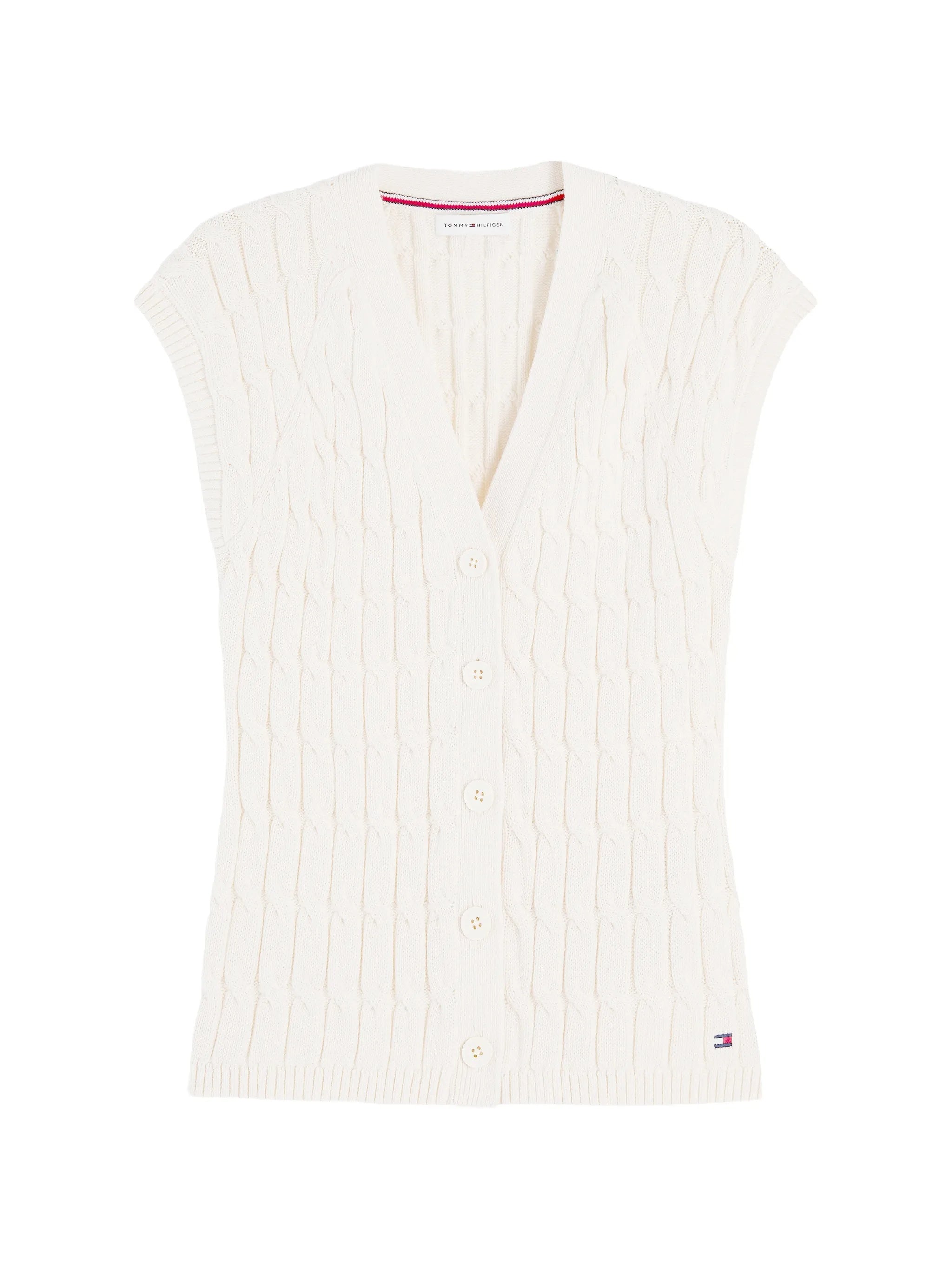 Mid Gg Cable Vest Cropped Gilet
