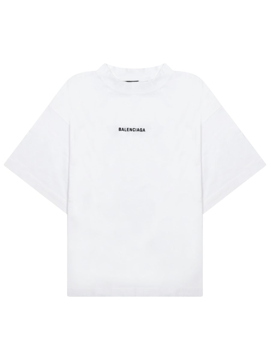 Cropped Cotton T-Shirt With Signature Logo