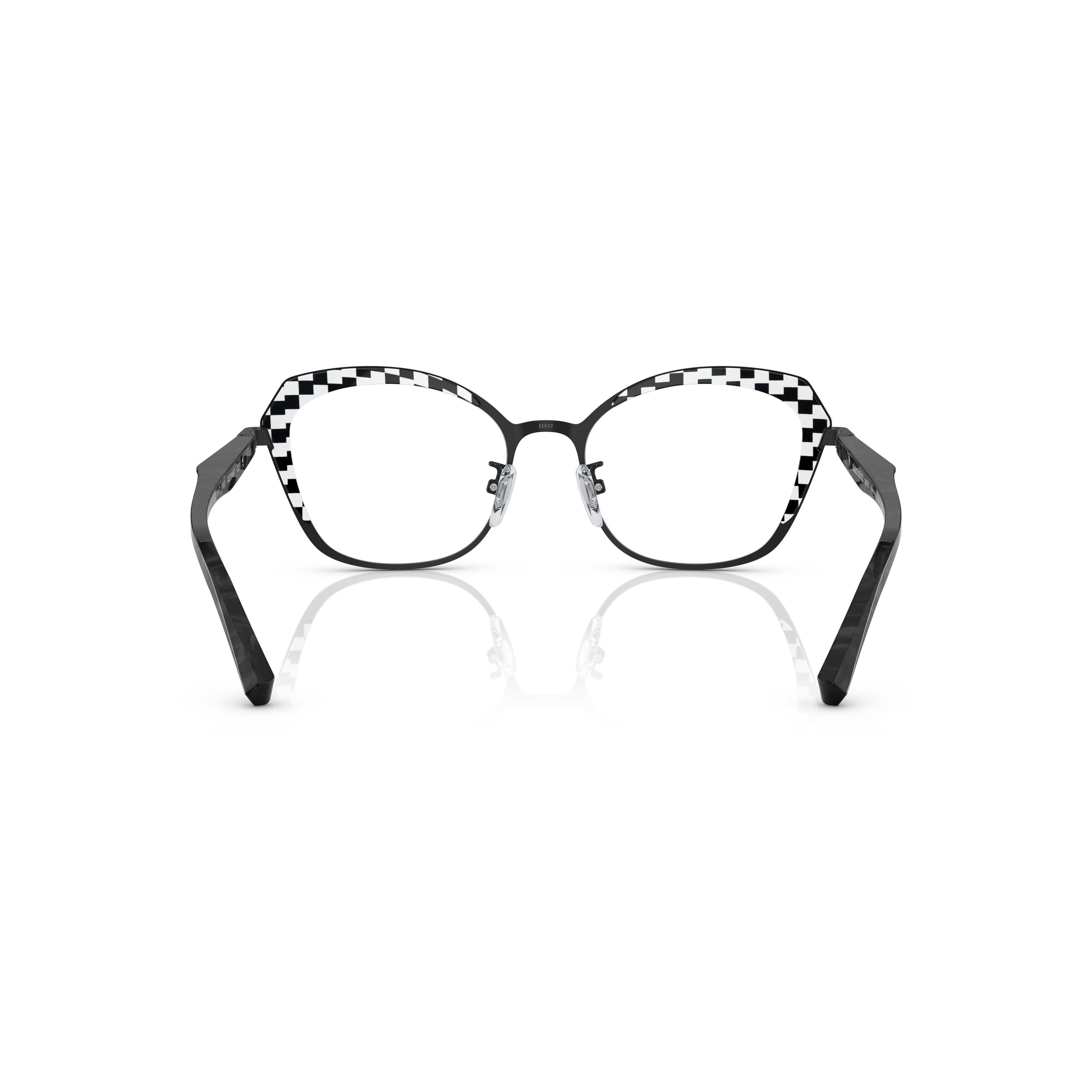 2046t Vista Lightweight Titanium Eyeglasses with Checkerboard Detailing