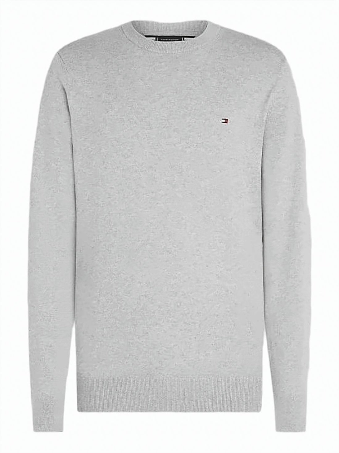 Fine-Knit Grey Crewneck Sweater