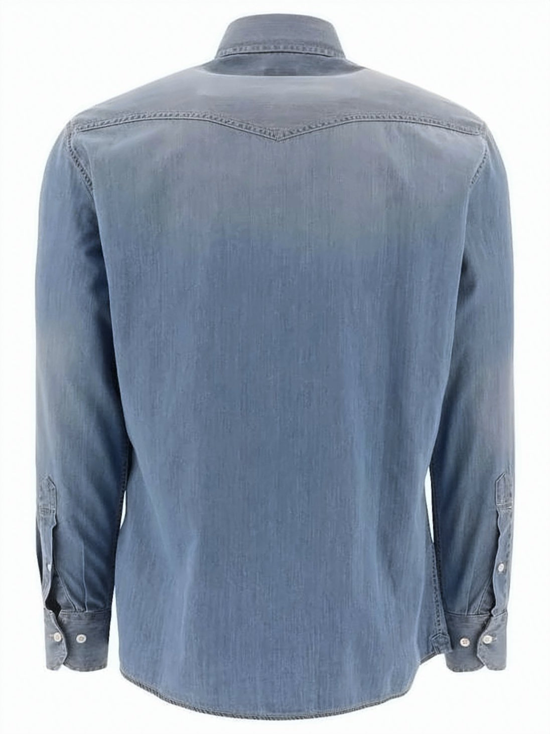 Ultralight Denim Long-Sleeve Shirt with Classic Collar