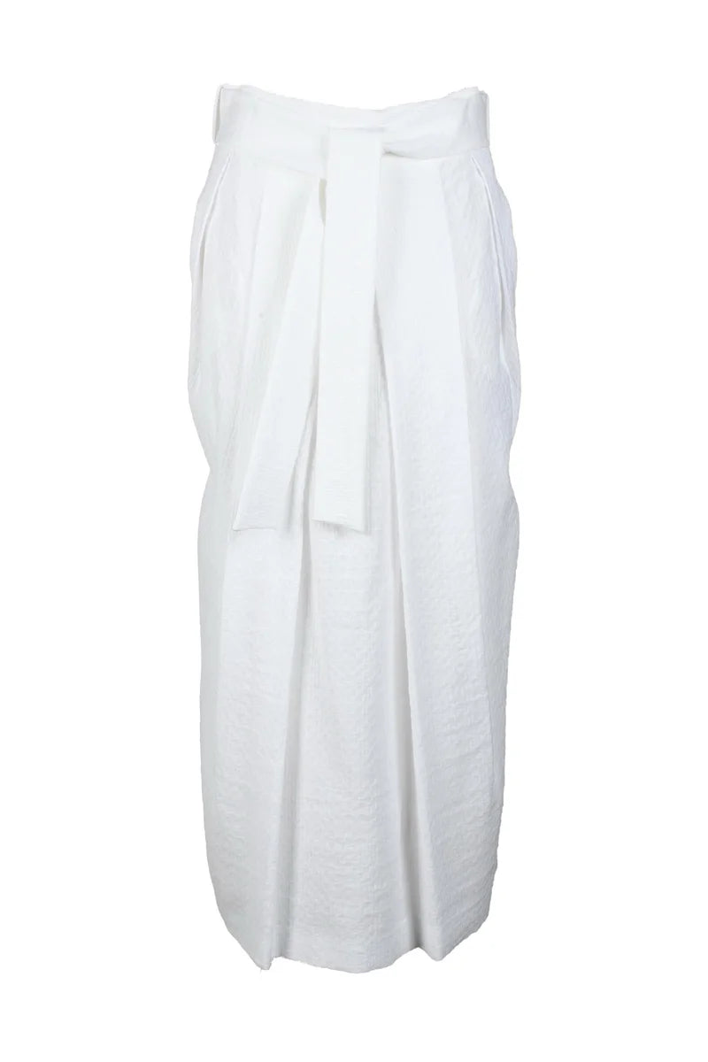 Long Skirt Cotton Viscose Polyamide - White