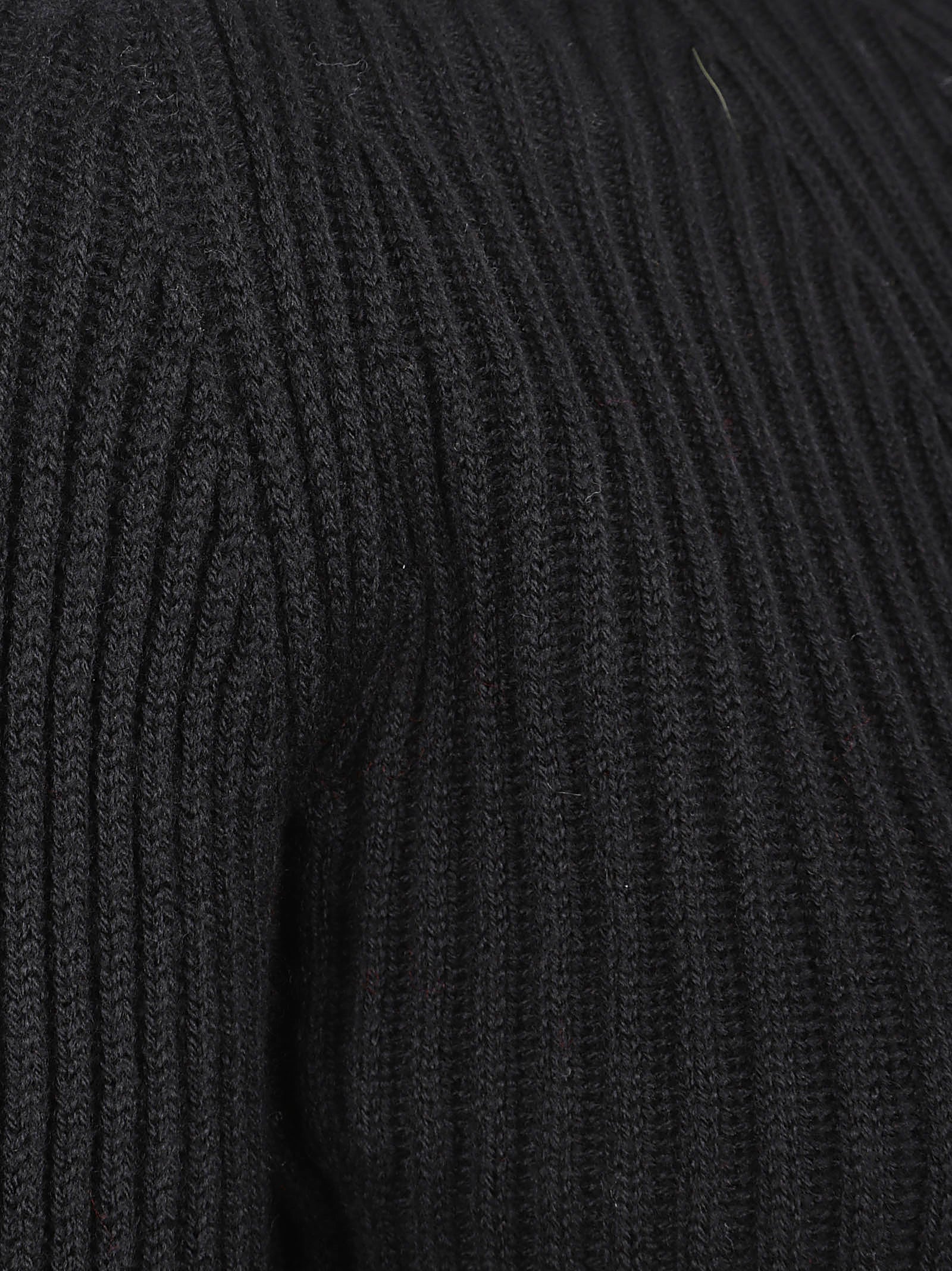 Cropped Ribbed Sweater With Balloon Sleeves