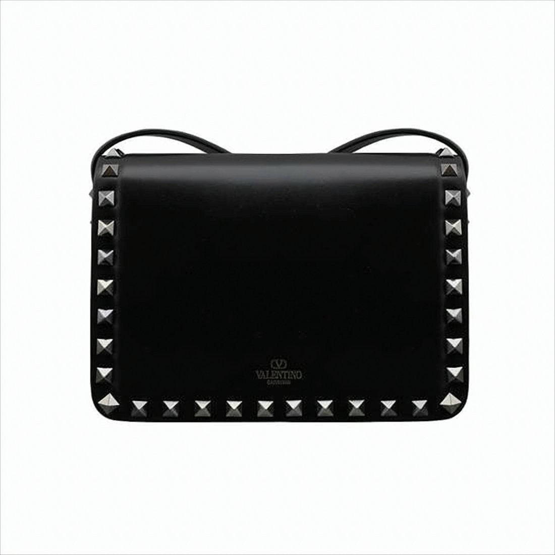 Rectangular Shoulder Bag with Pyramid Studs
