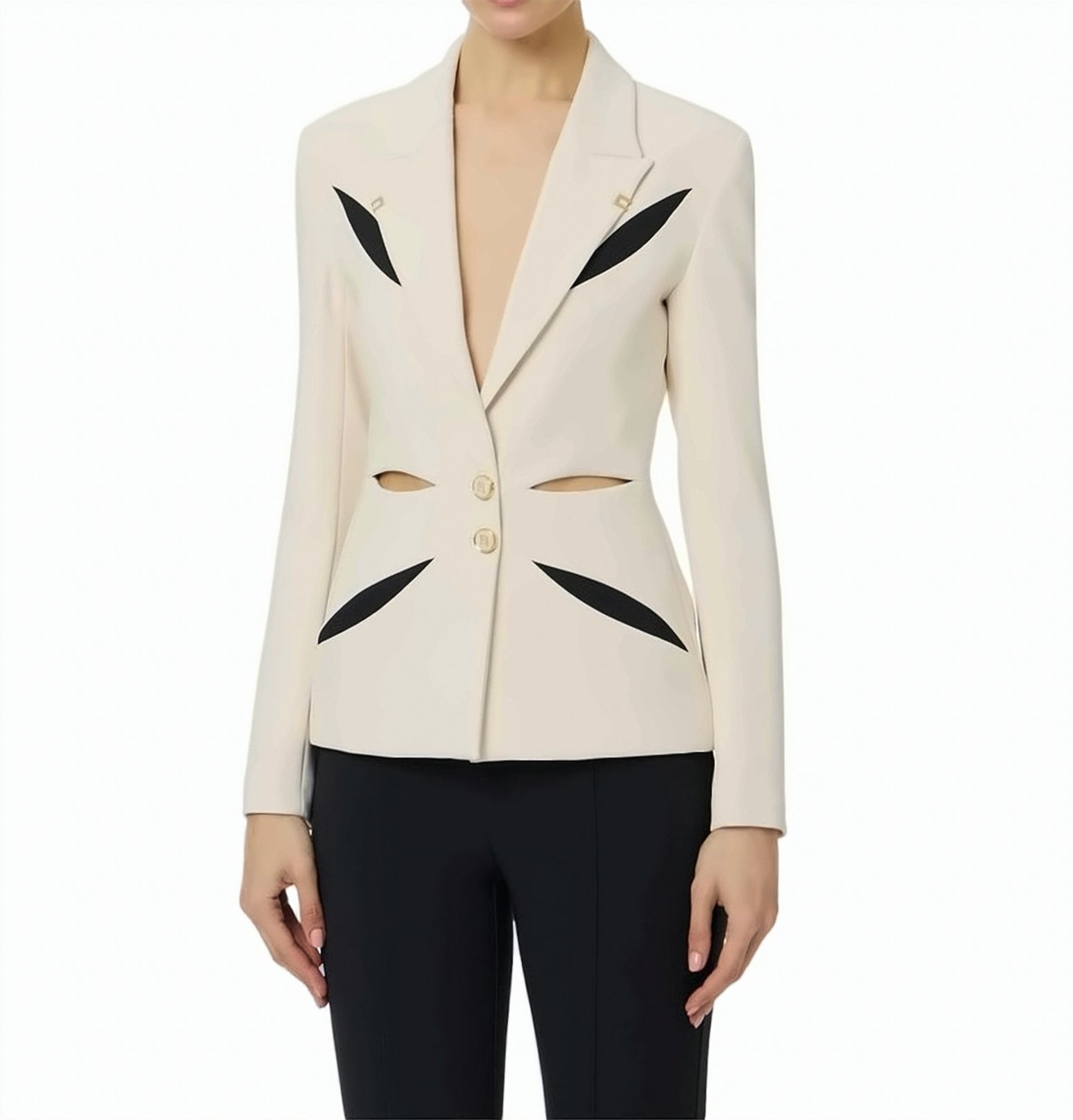 Lightweight Crepe Cut Out Jacket