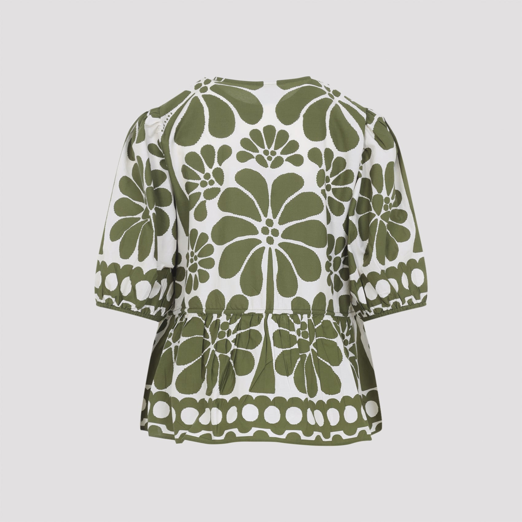 Floral Print Blouse With Puffed Sleeves