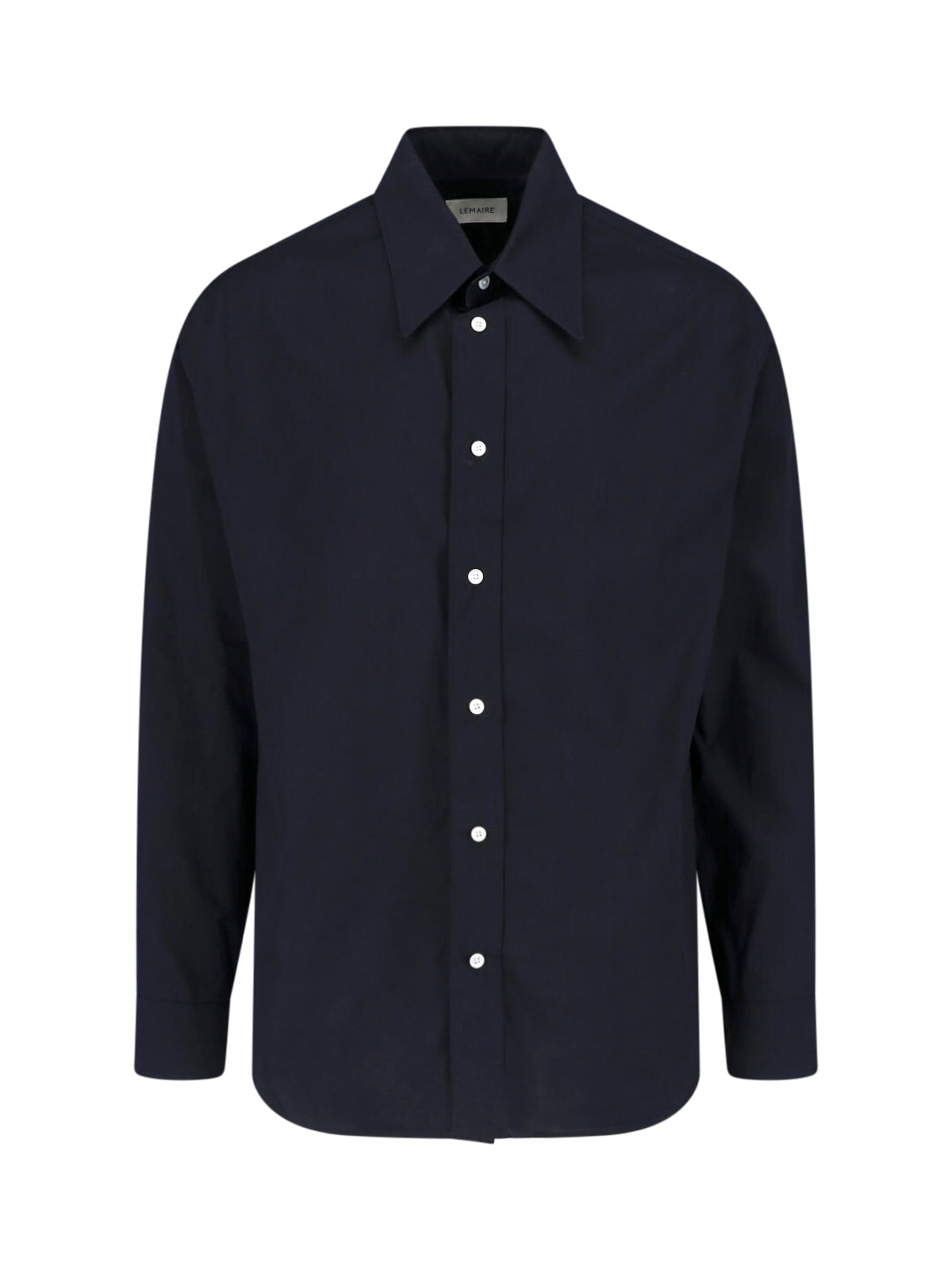 Black Classic Collar Lightweight Cotton Shirt