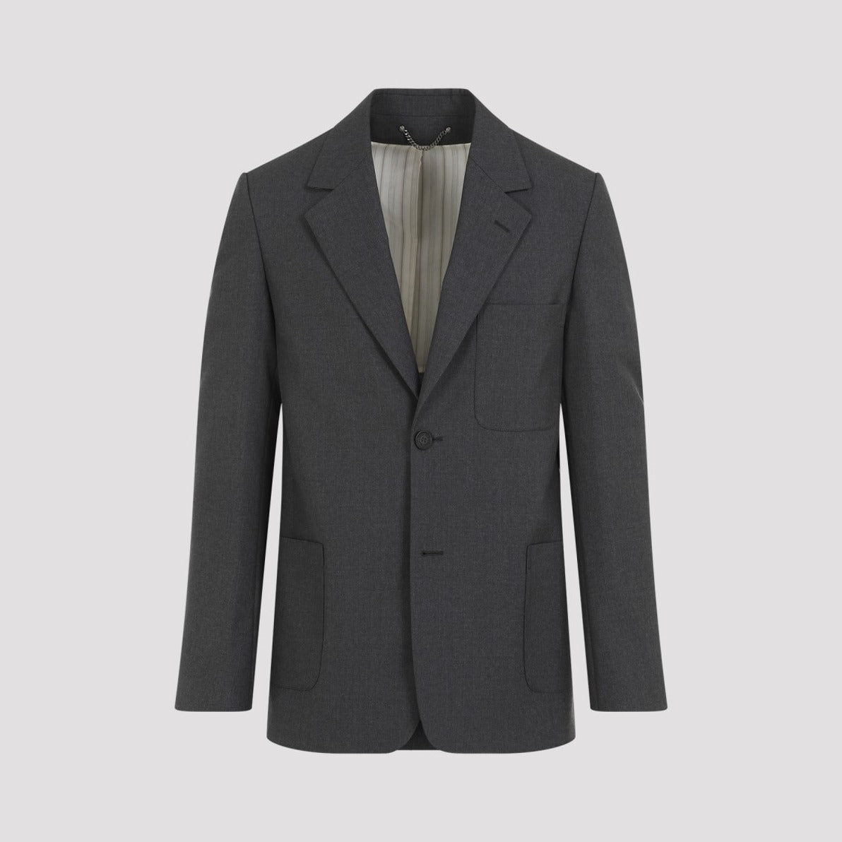 Men's Virgin Wool Jacket With Tailored Fit