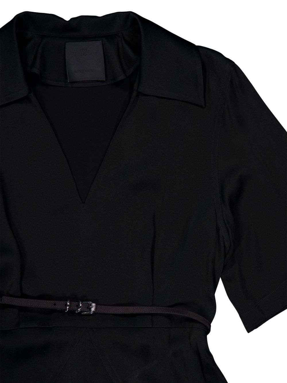 Jet Black Satin Weave Dress