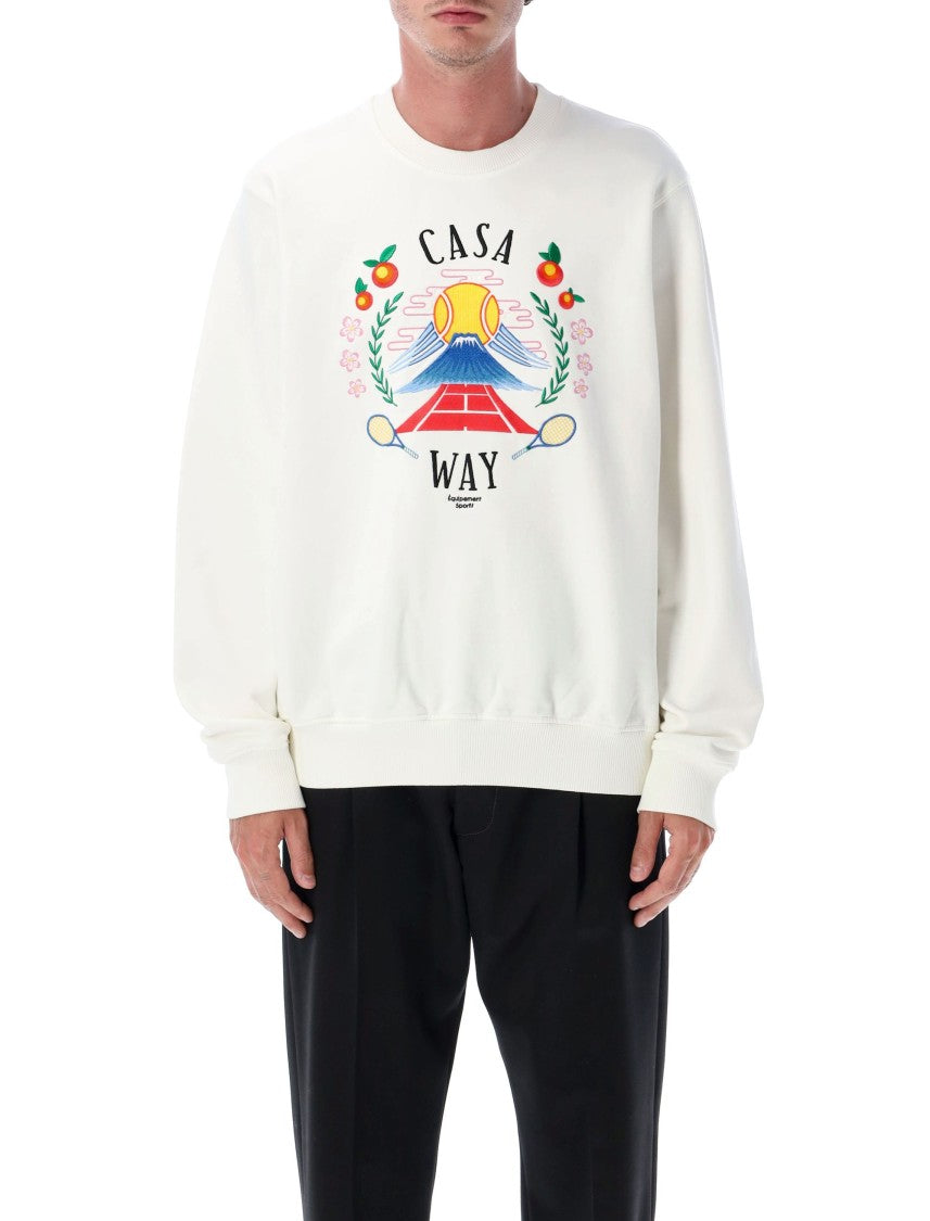 Casa Way Mountain Embroidered Sweatshirt