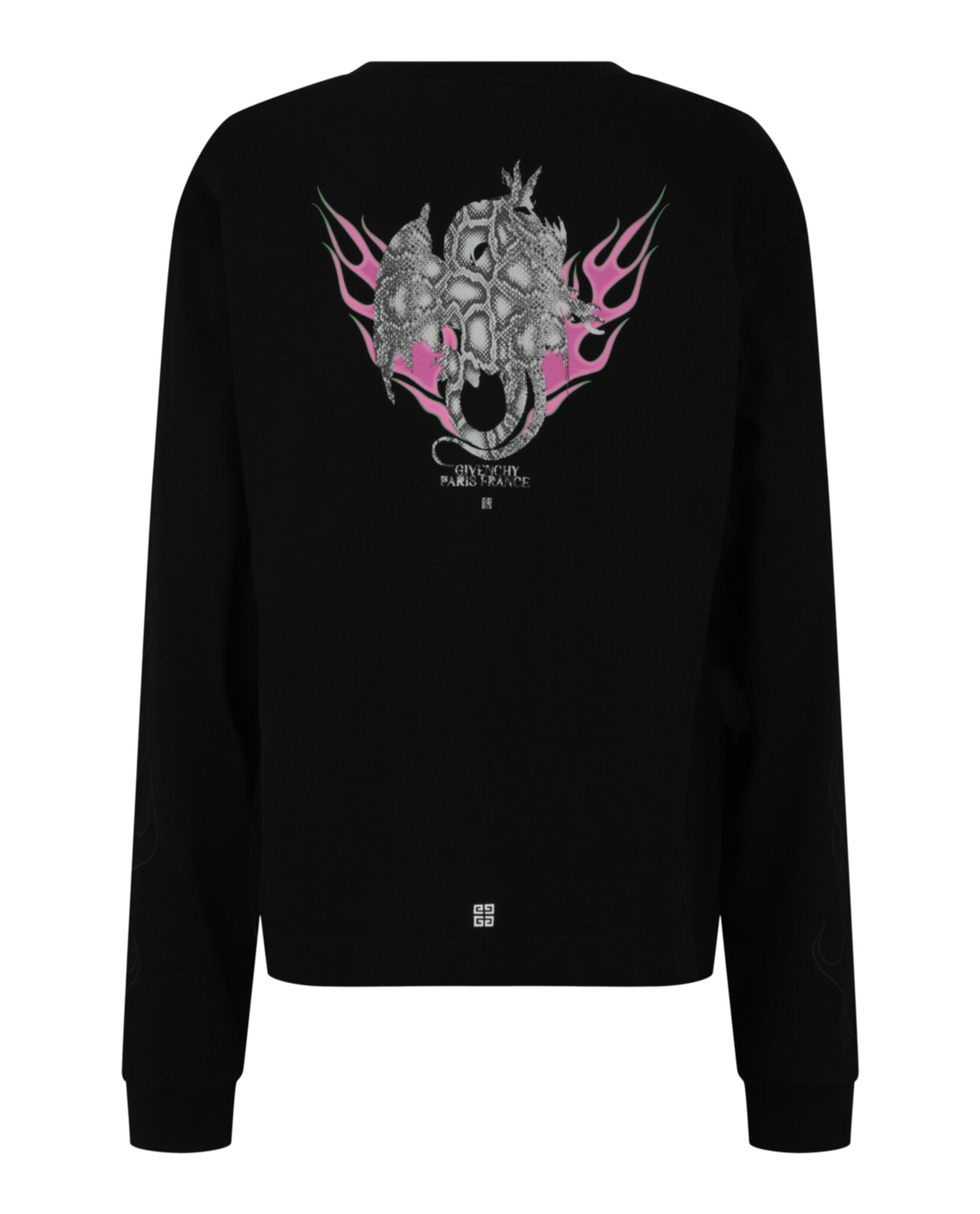 Flame-Graphic Long Sleeve T-Shirt