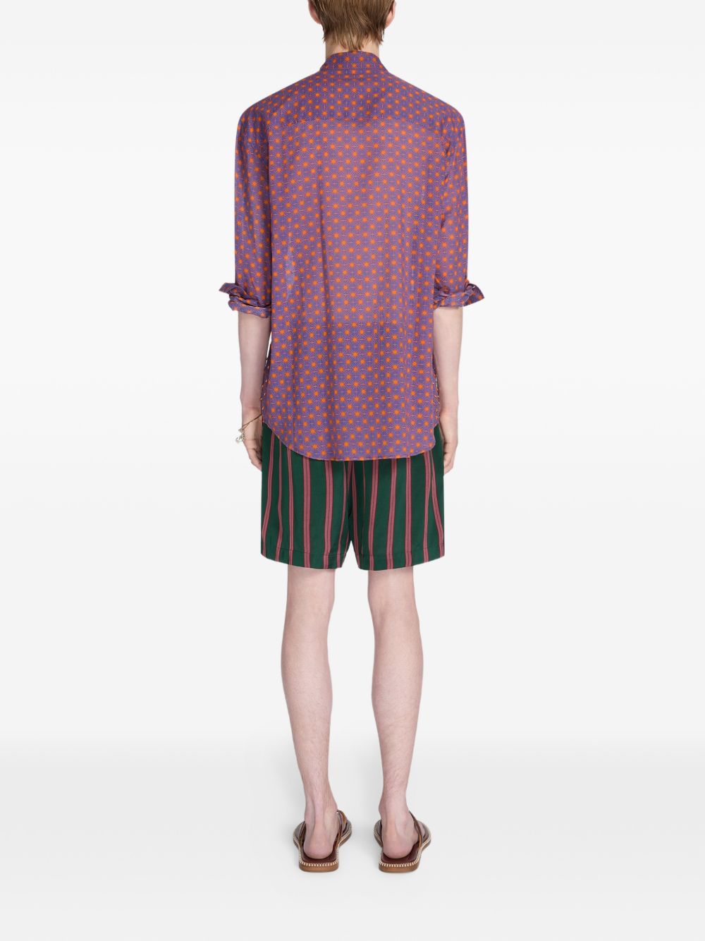 All-Over Embroidered Long-Sleeved Shirt