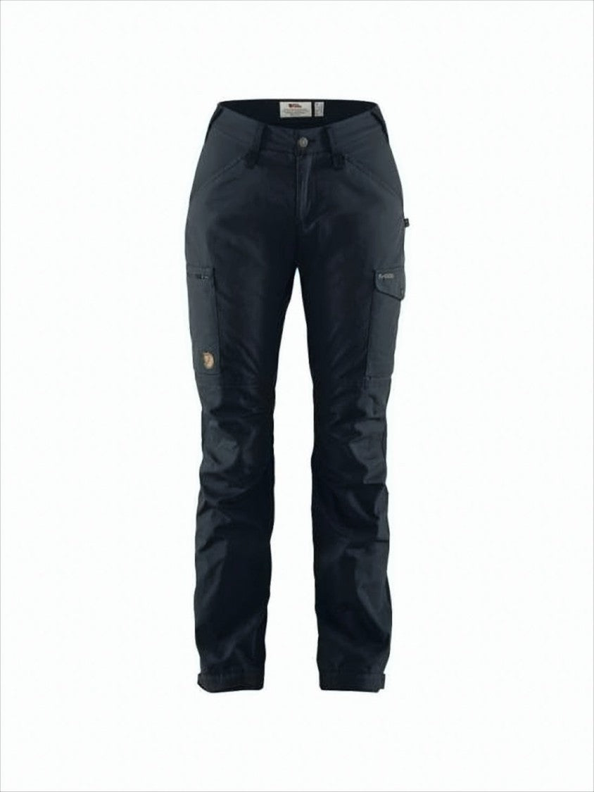 Tailored Straight Pants With Mid-Rise Waist And Cargo Pockets