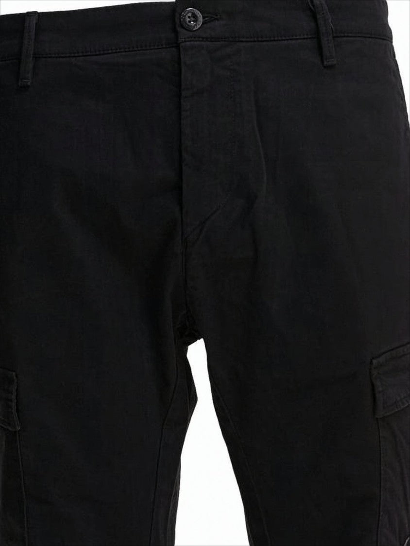 Straight Fit Cargo Pants With Button And Zip Closure