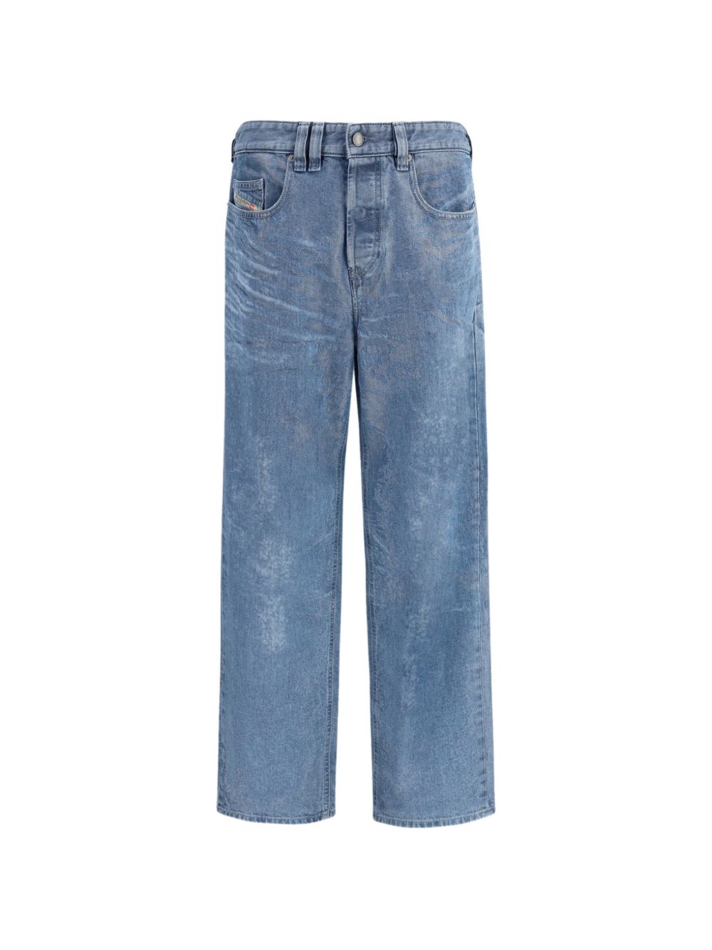 Straight-Leg Denim Jeans with Vintage-Inspired Wash