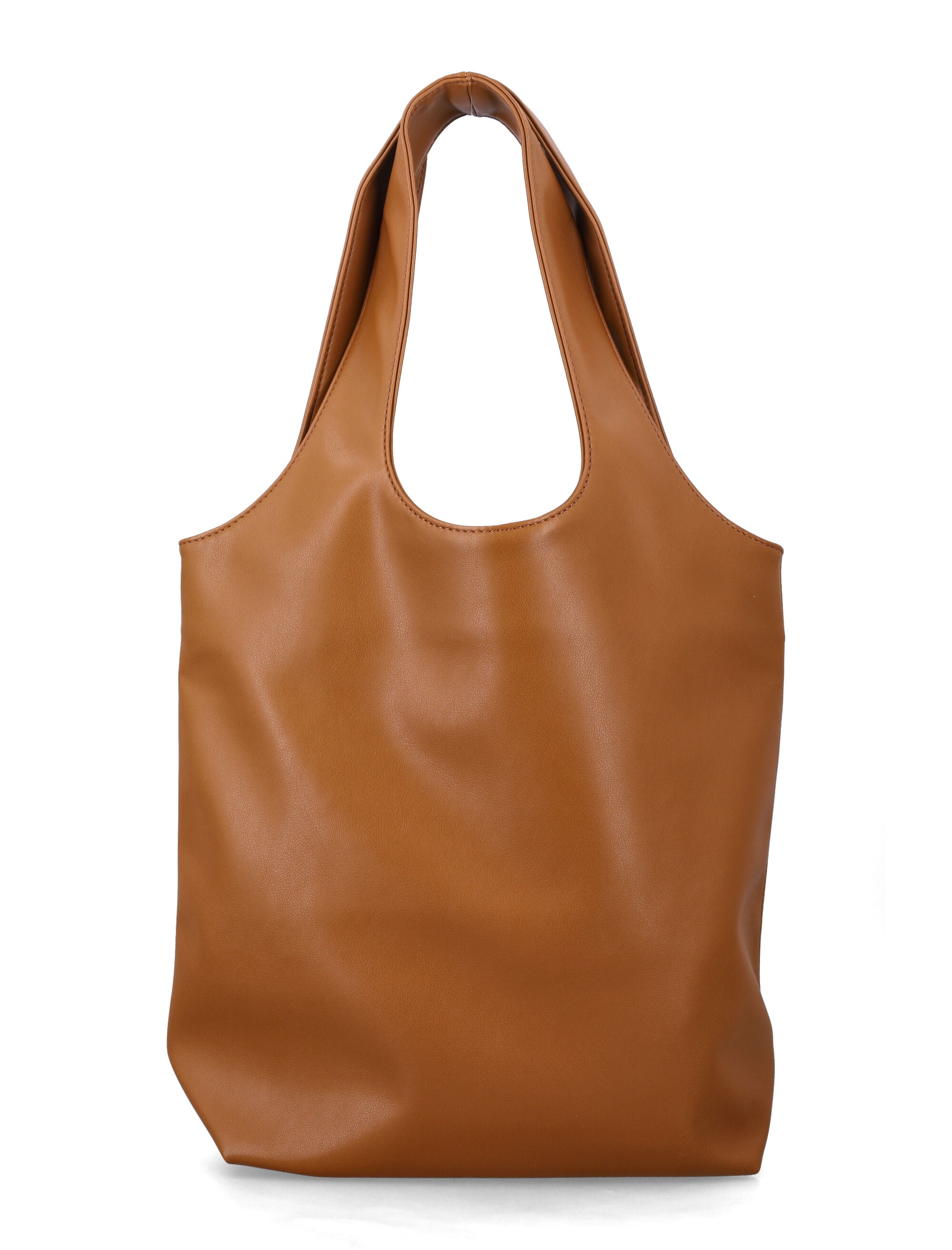 Ninon Black Small Faux Leather Tote