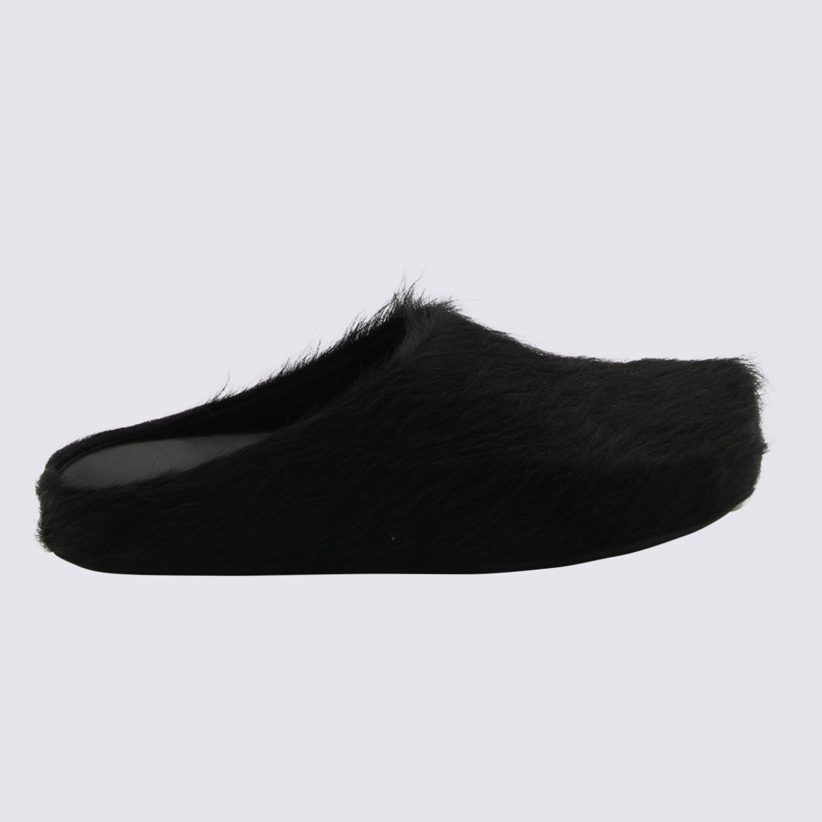 Black Leather Flats