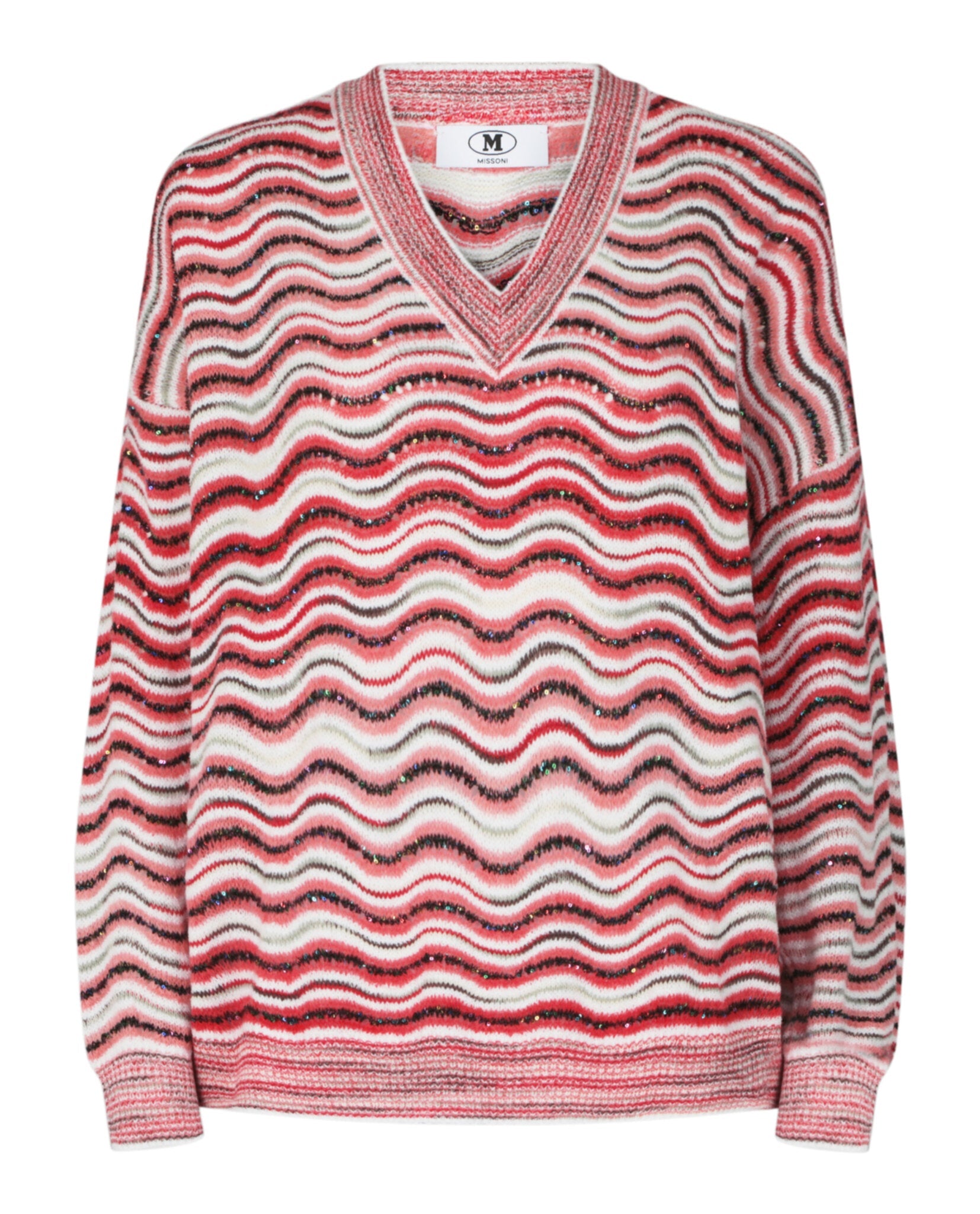 Sequin Striped Oversized Sweater
