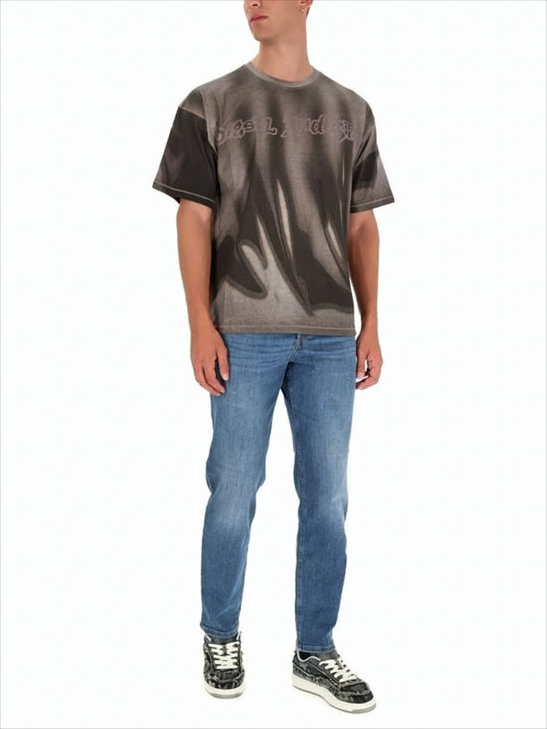 Straight-Leg Denim Pants With Subtle Fading