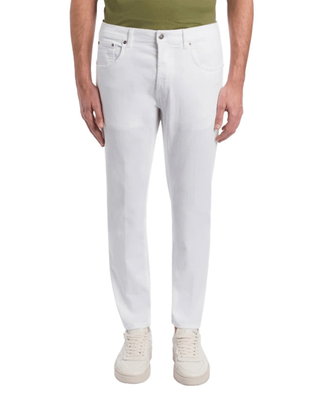 White Low-Rise Slim Jeans