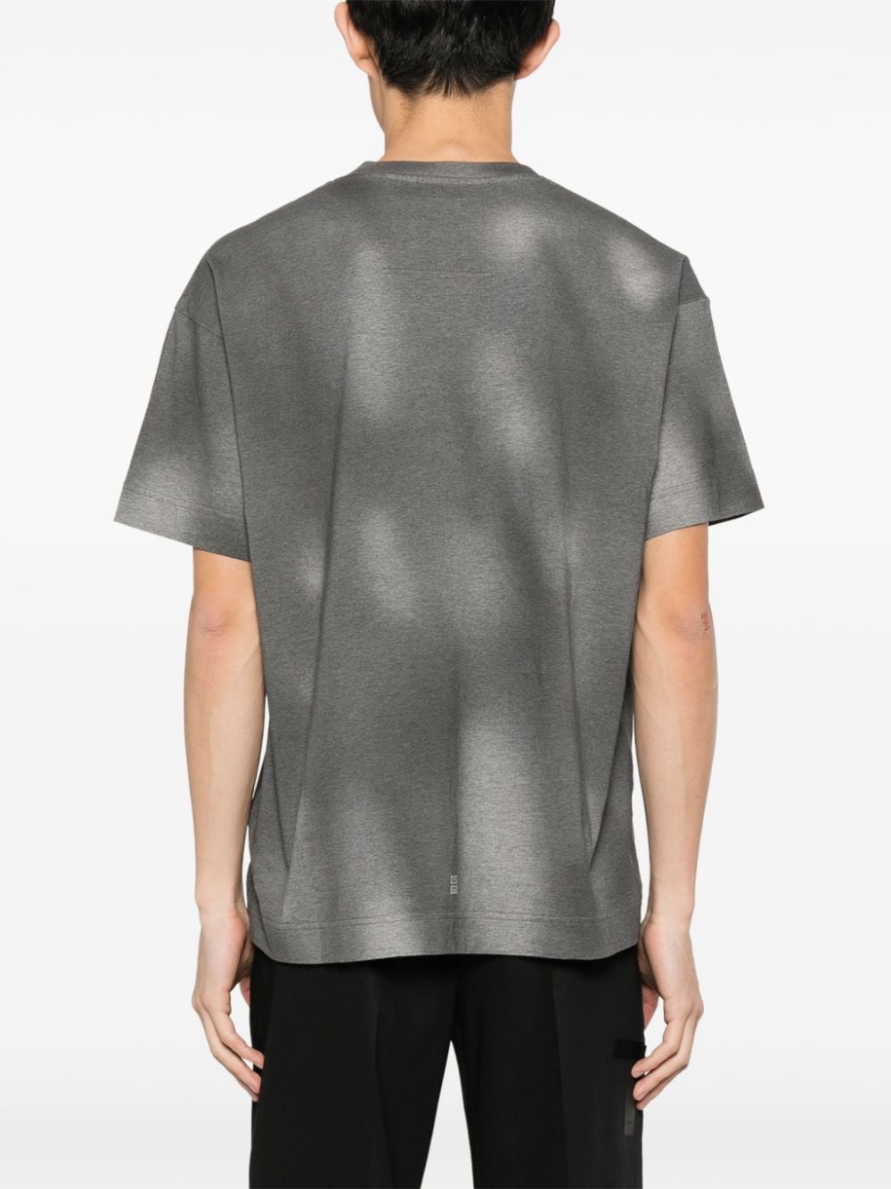 Faded Black and Multicolor Cotton Jersey T-Shirt
