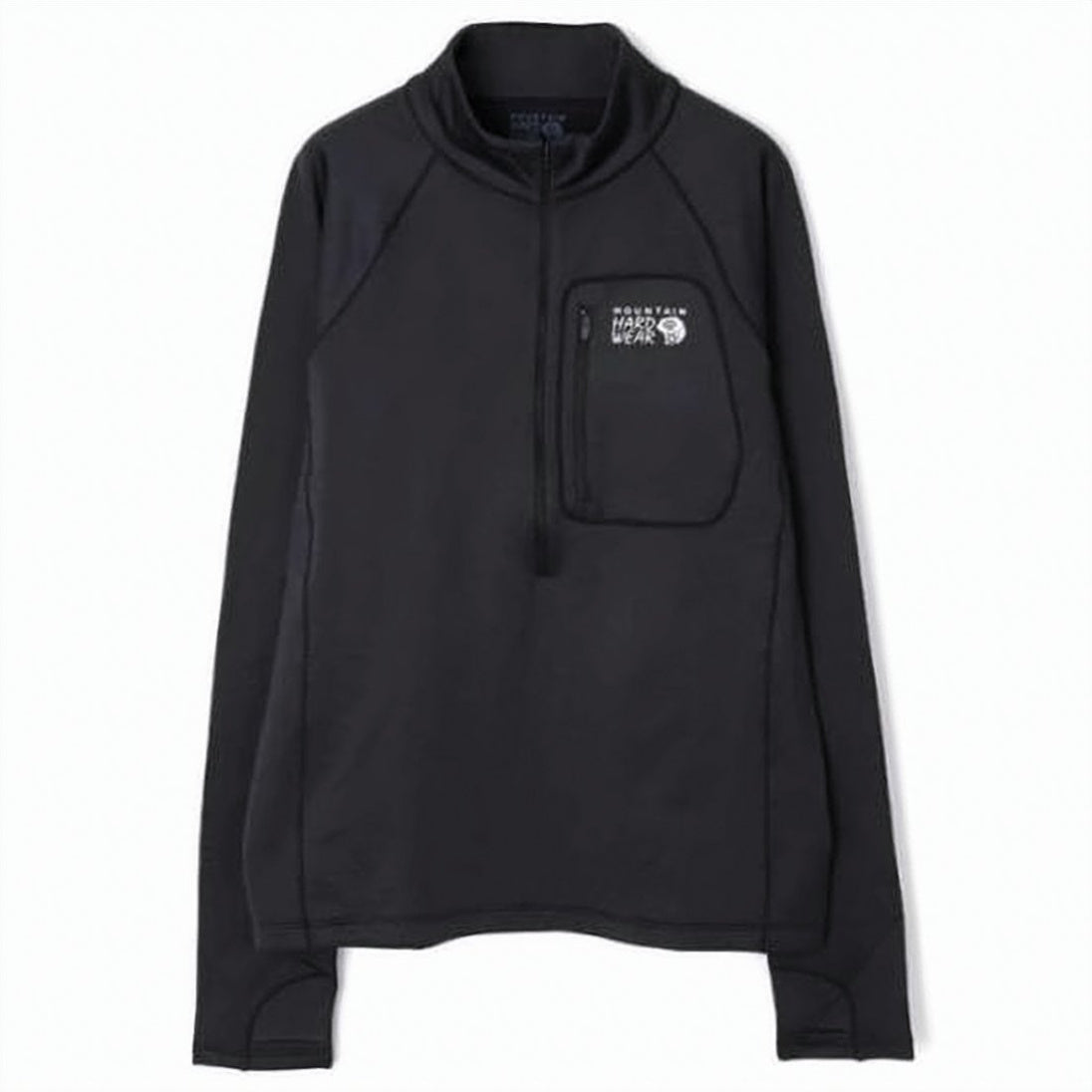 Half-Zip Long Sleeve Pullover With Zippered Chest Pocket