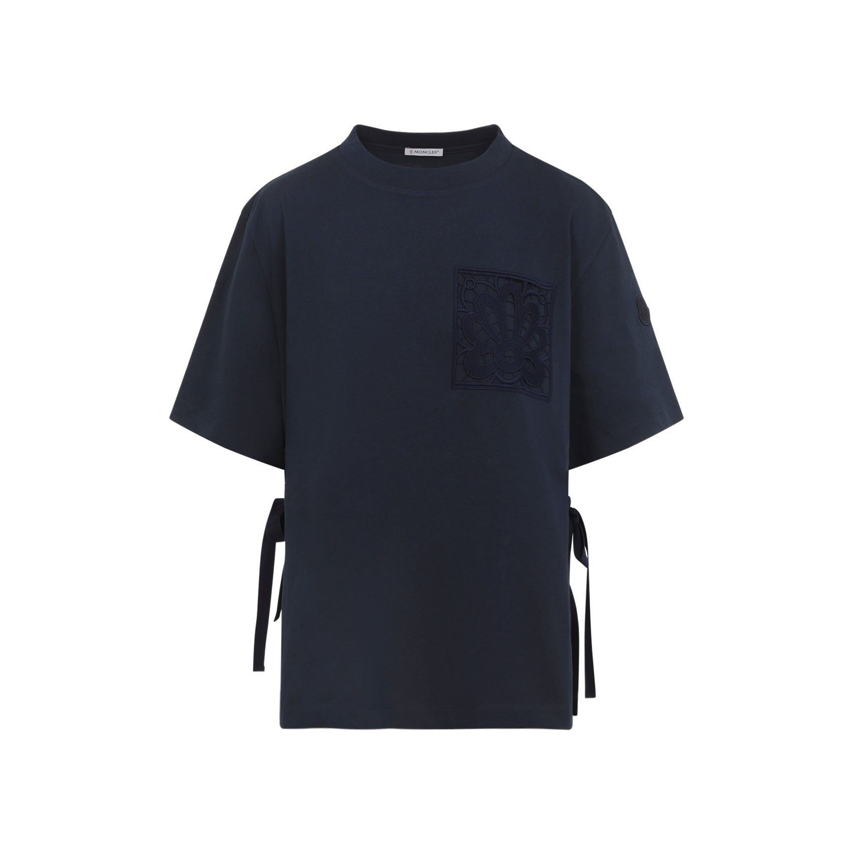 Relaxed-Fit Blue T-Shirt with Textured Pocket