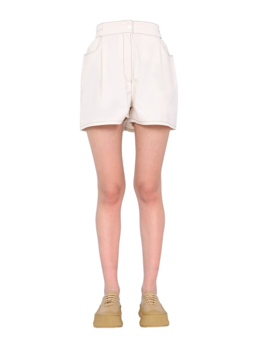 High-Waisted Nylon Shorts