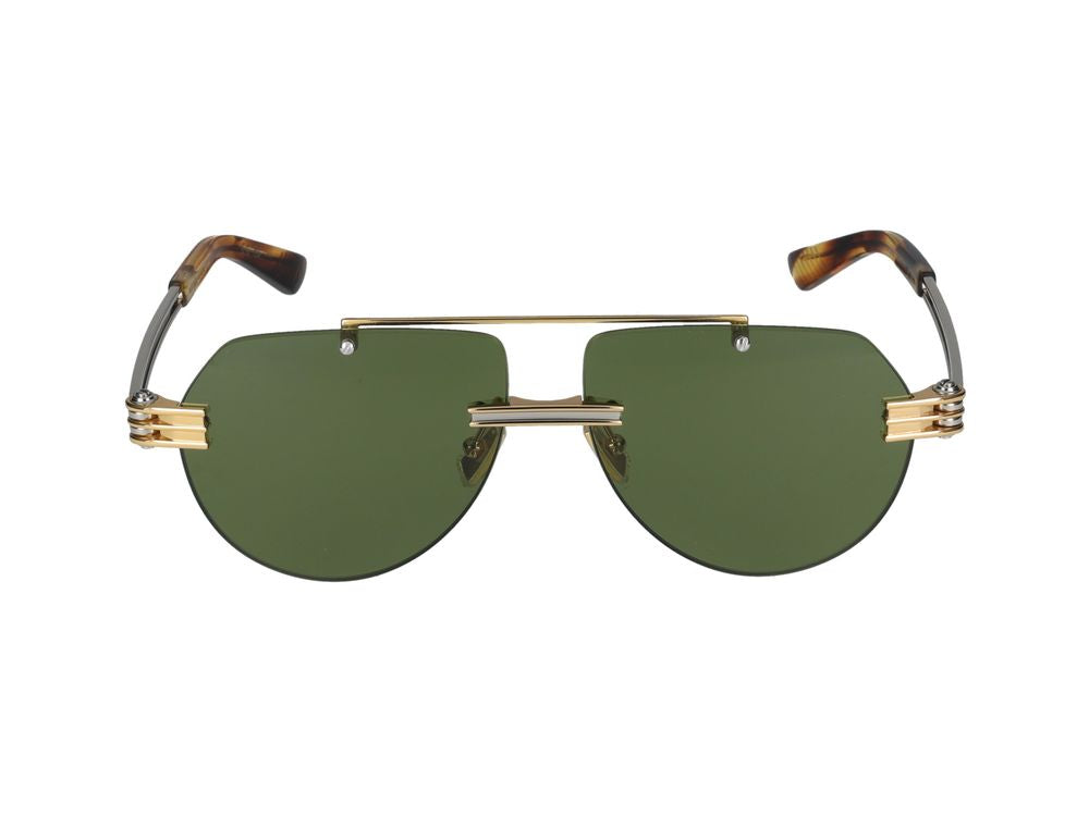Sunglasses Bottega Veneta BV1342S 003 Gold Silver Green 59/13/145
