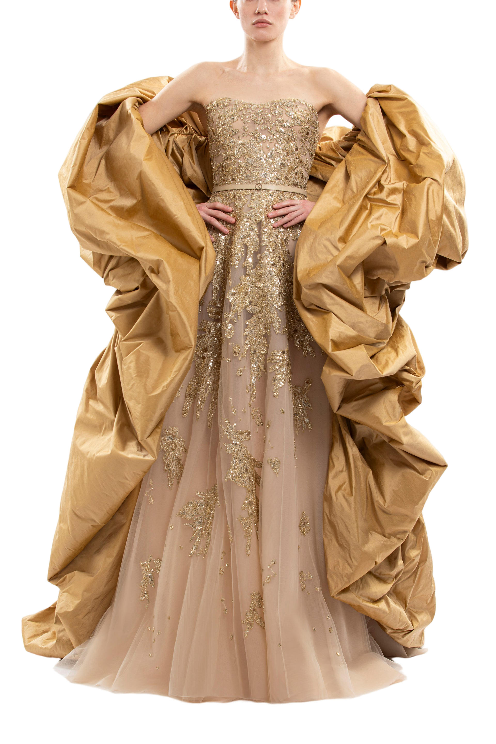 Gold Taffeta Cape