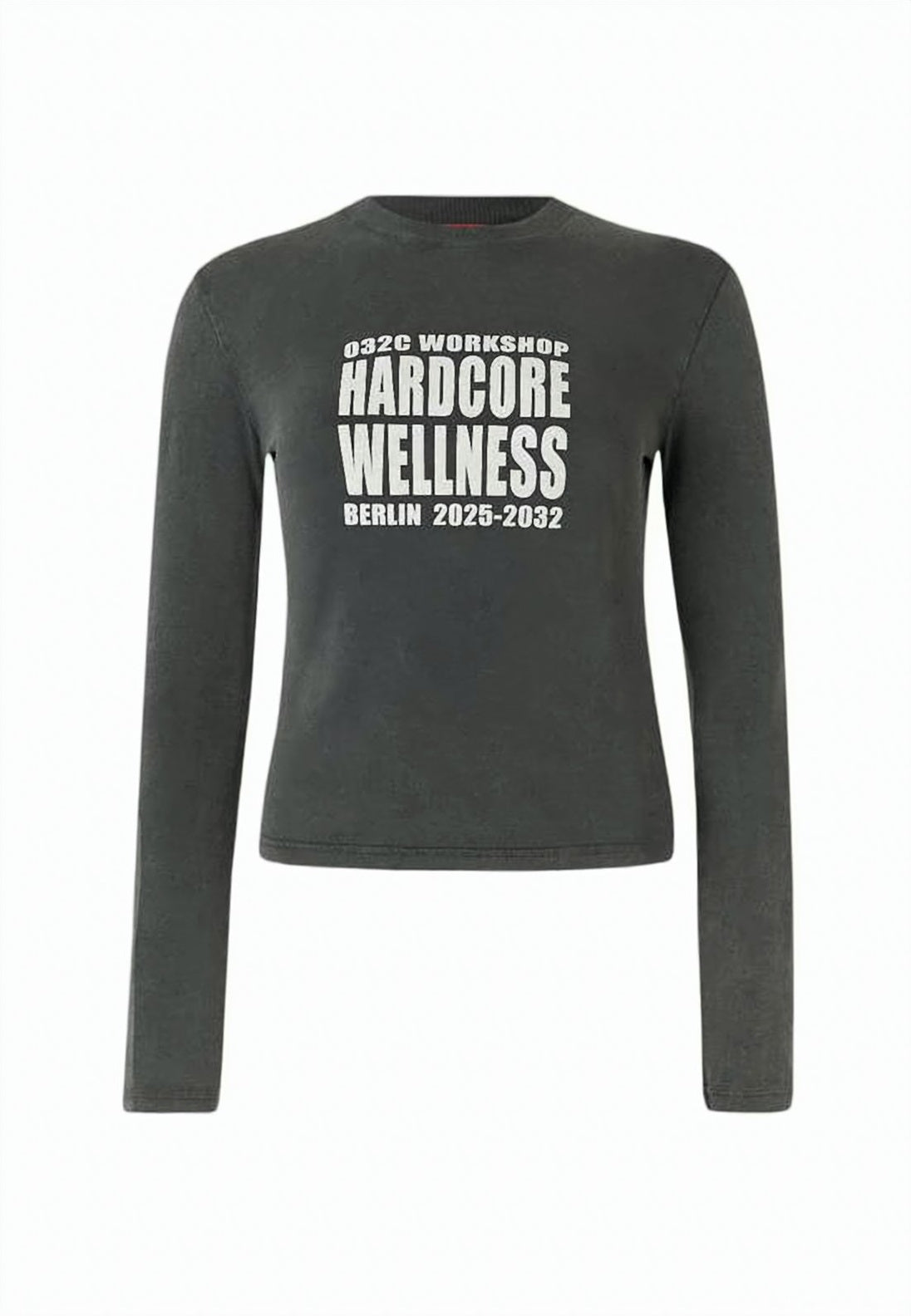 Fitted Grey Long-Sleeve T-Shirt