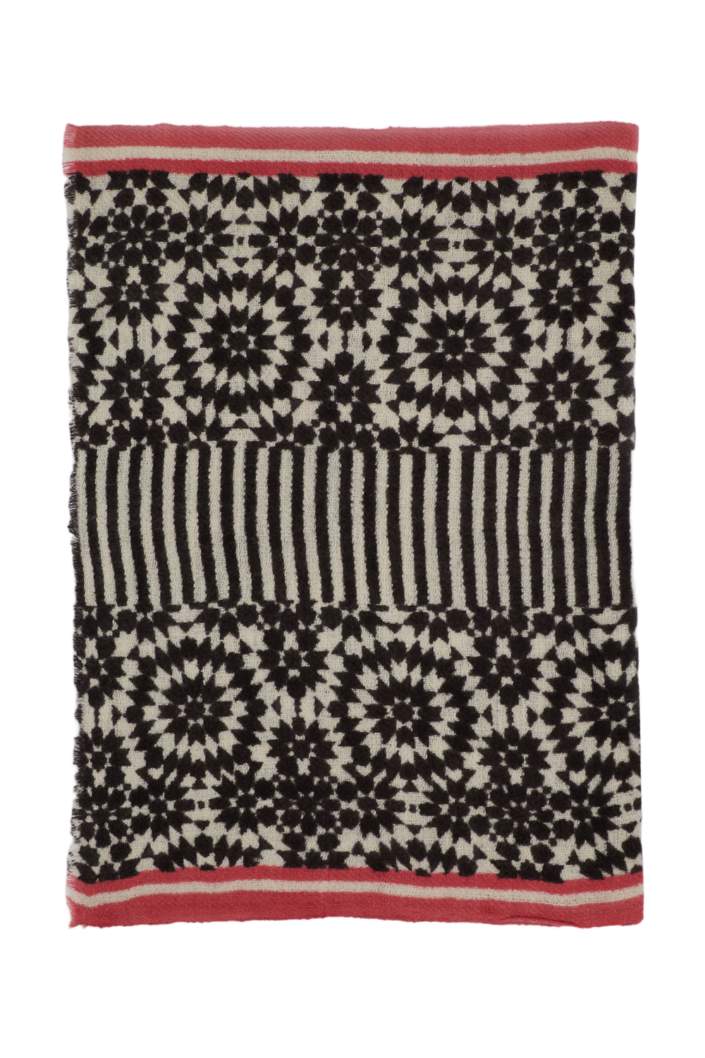 Cashmere Scarf With Artisanal Jacquard Weaving