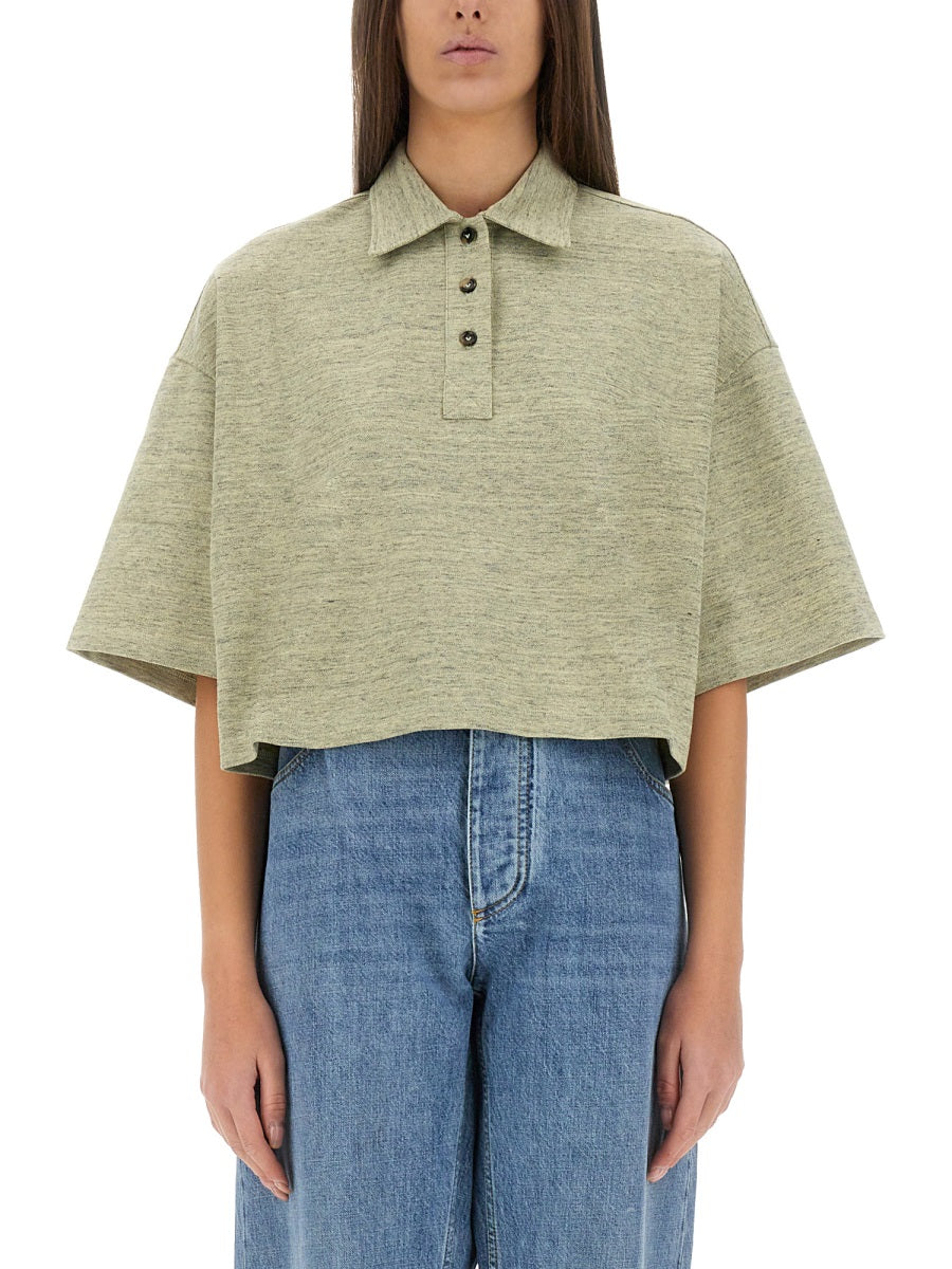 Cotton Pique Polo Shirt with Structured Collar