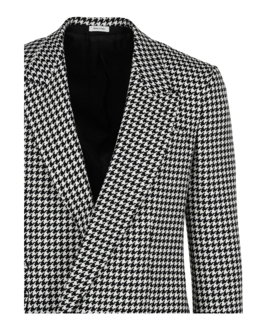 Asymmetrical Houndstooth Coat