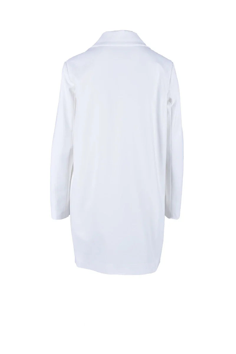 Cotton Viscose Coat - White