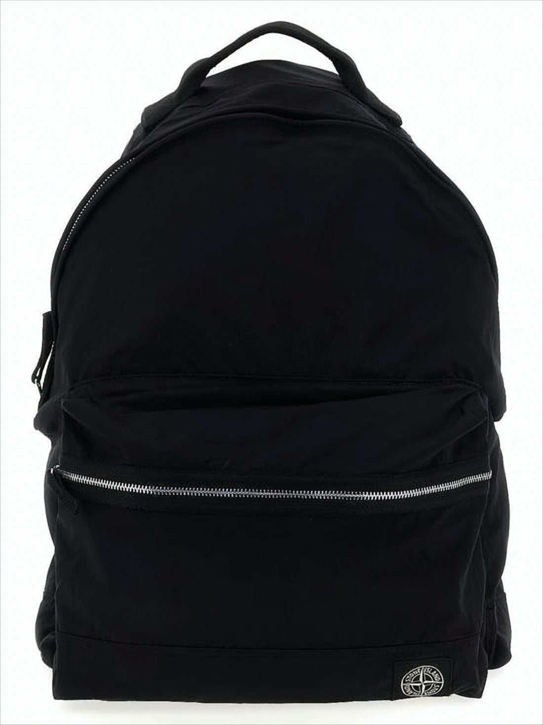 Minimalist Black Polyamide Backpack by Stone Island