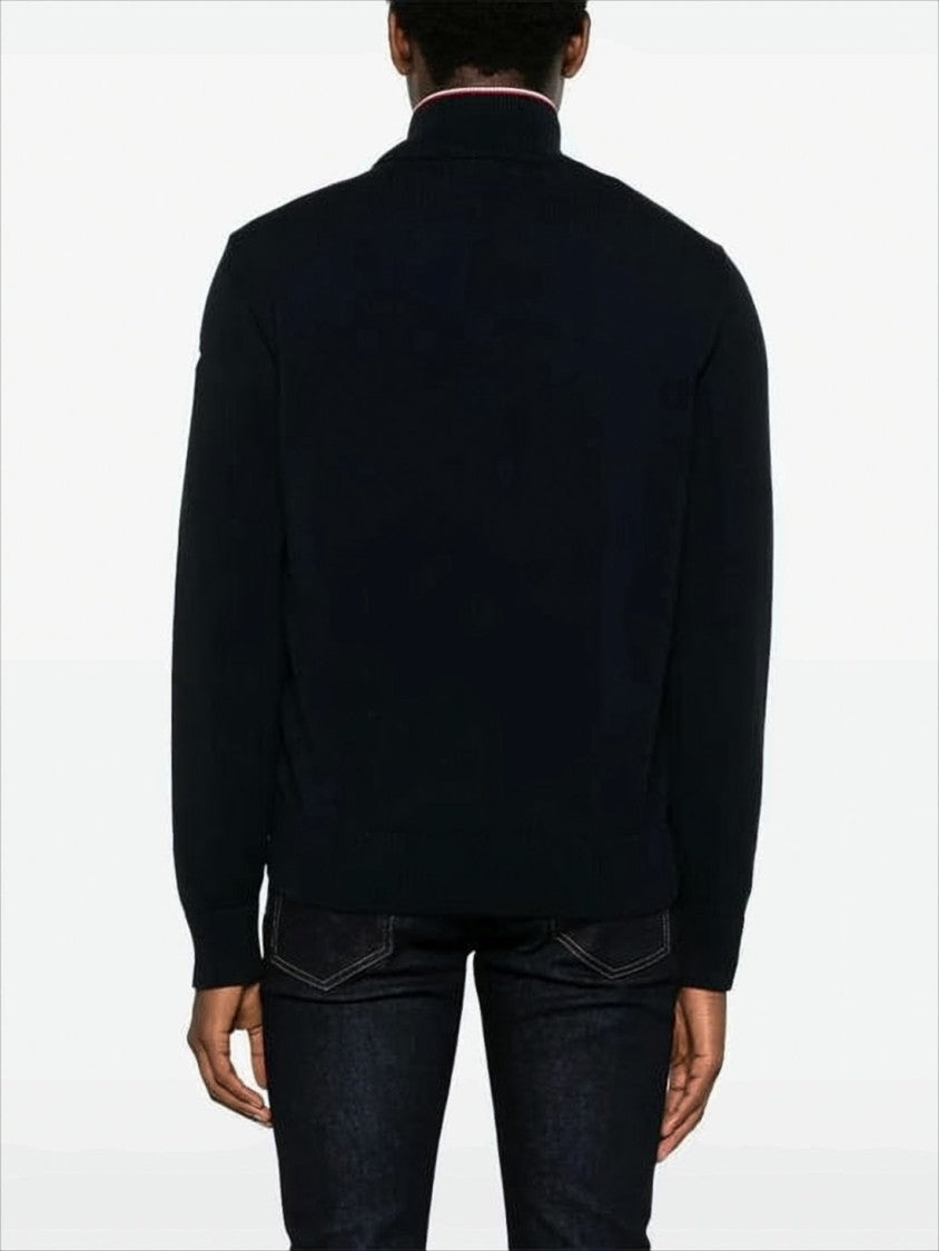 Quilted Padded Jacket with Knitted Accents
