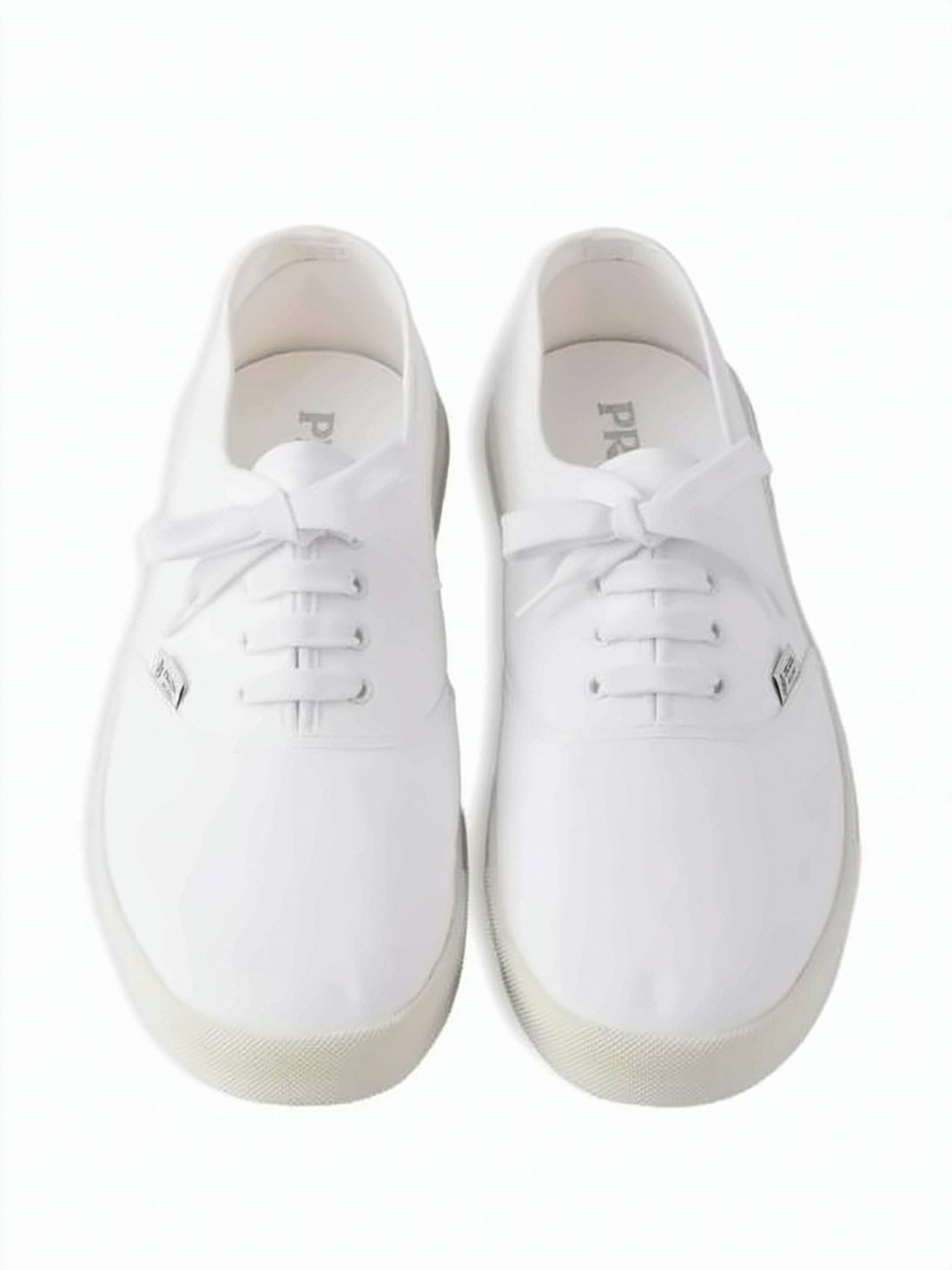Low-Top Sneakers in Smooth Cotton Fabric with Design