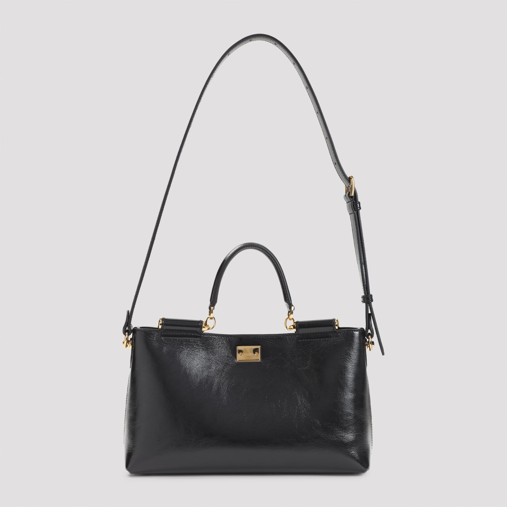 Black Calf Leather Handbag