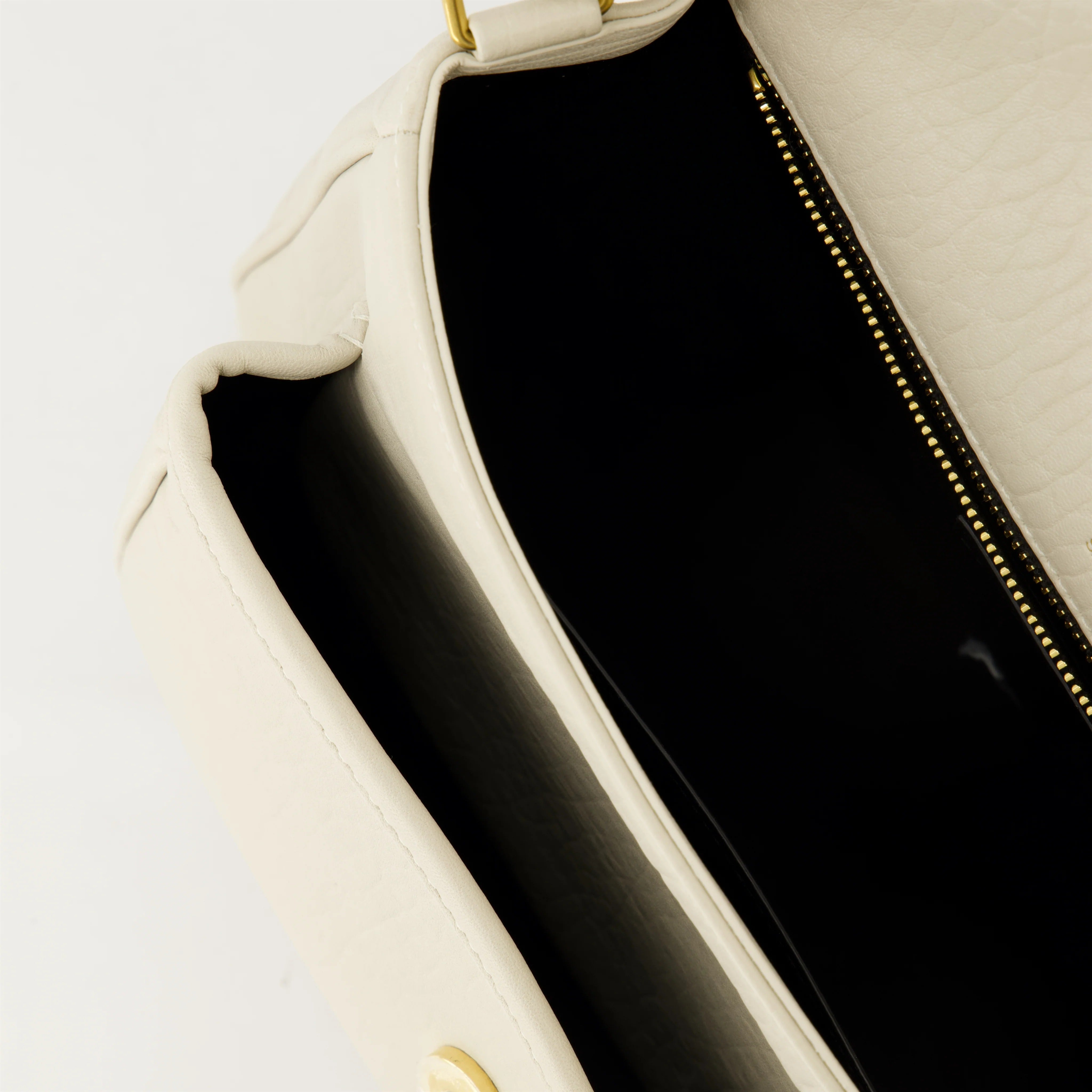Structured Lambskin Leather Crossbody Bag