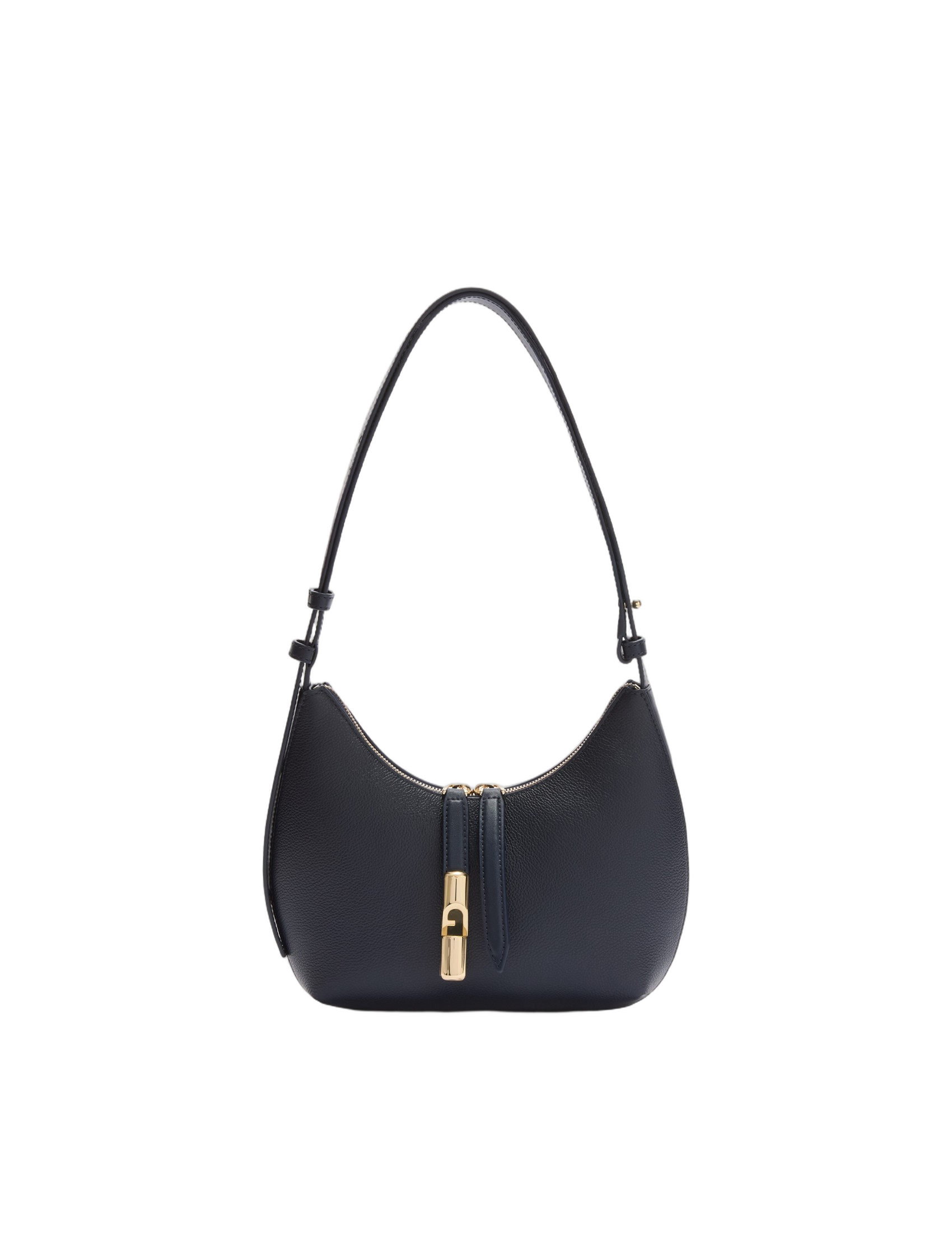 Goccia S Leather Shoulder Bag, Blue